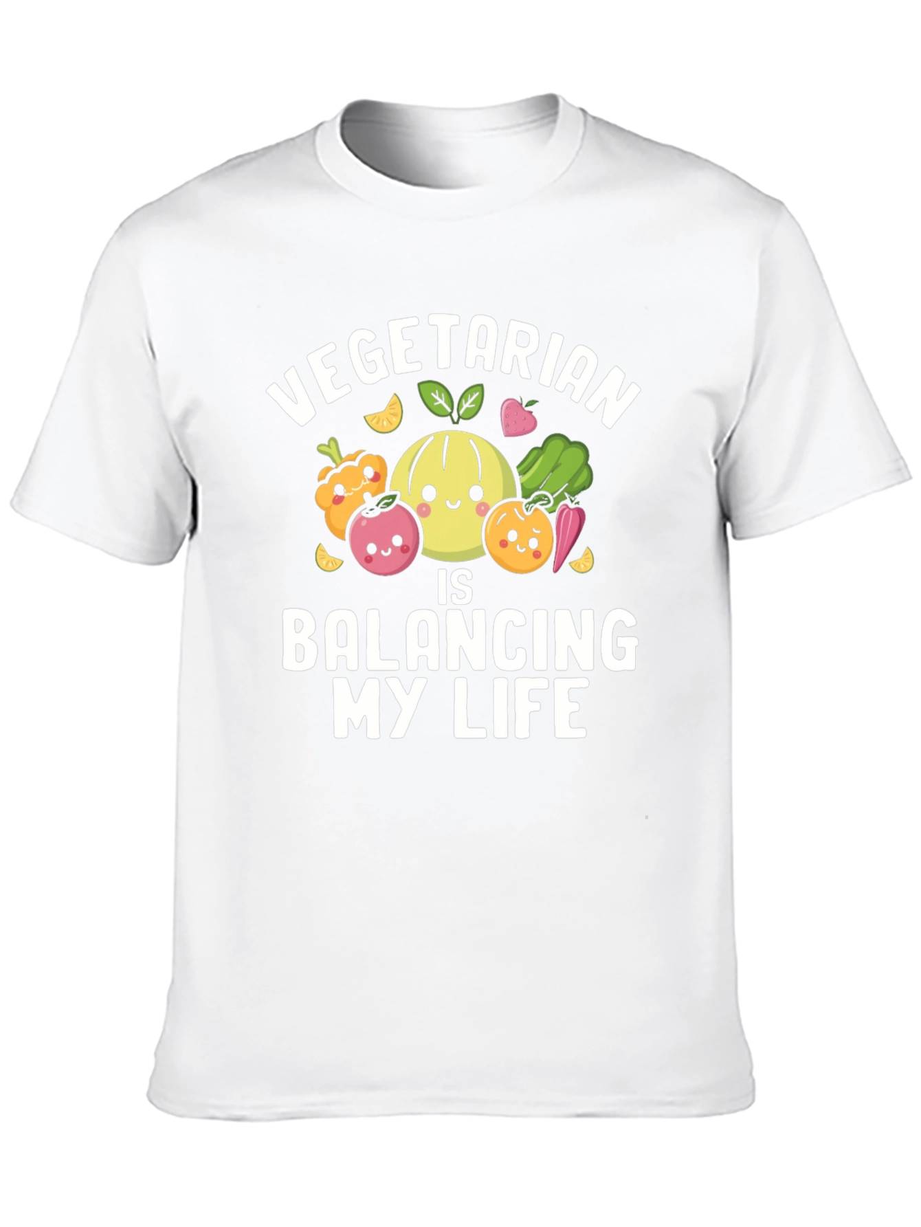 Black Vegetarian Balancing My Life T-Shirt view 10
