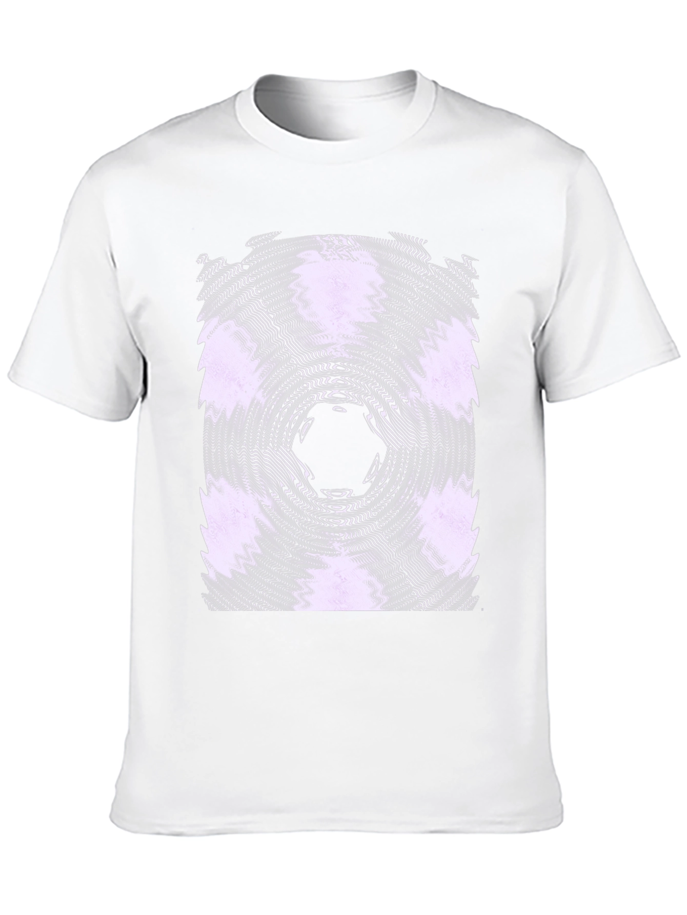 Black Abstract Vortex Graphic Tee - Black Cotton Blend view 10