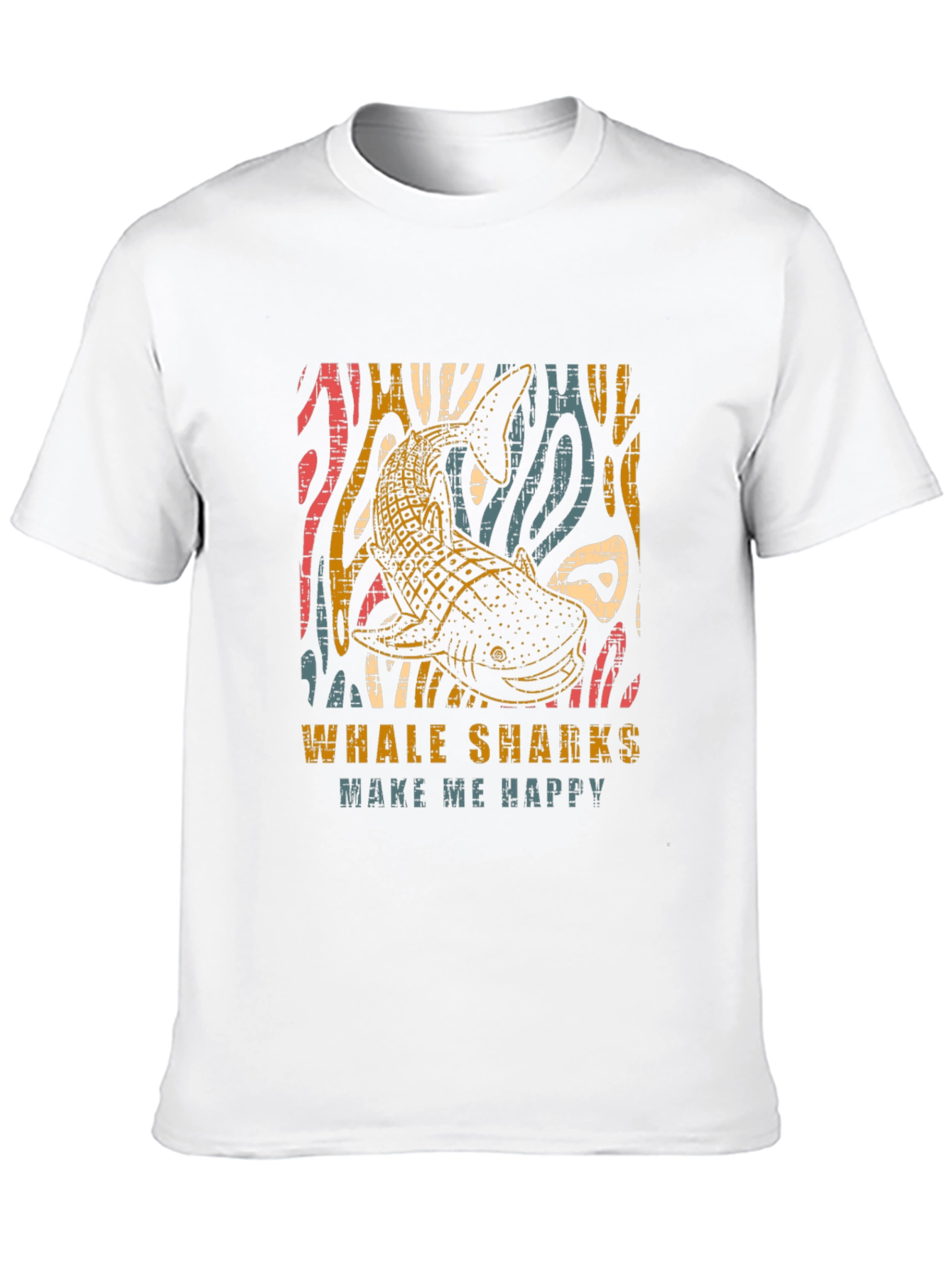 Black Whale Shark Graphic Tee -  Make Me Happy! Black Cotton view 10