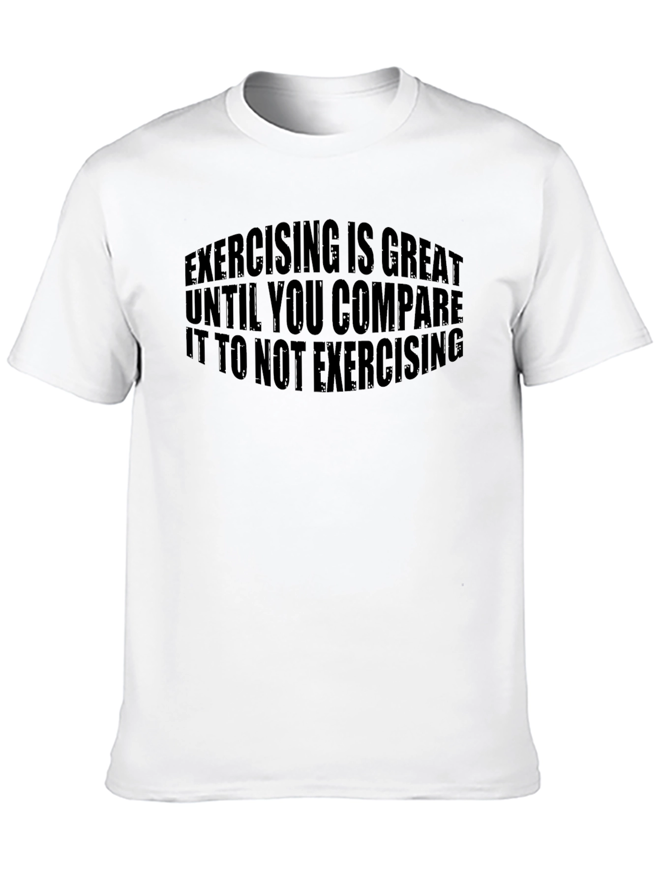 Black Funny Exercise T-Shirt: Exercising is Great view 10