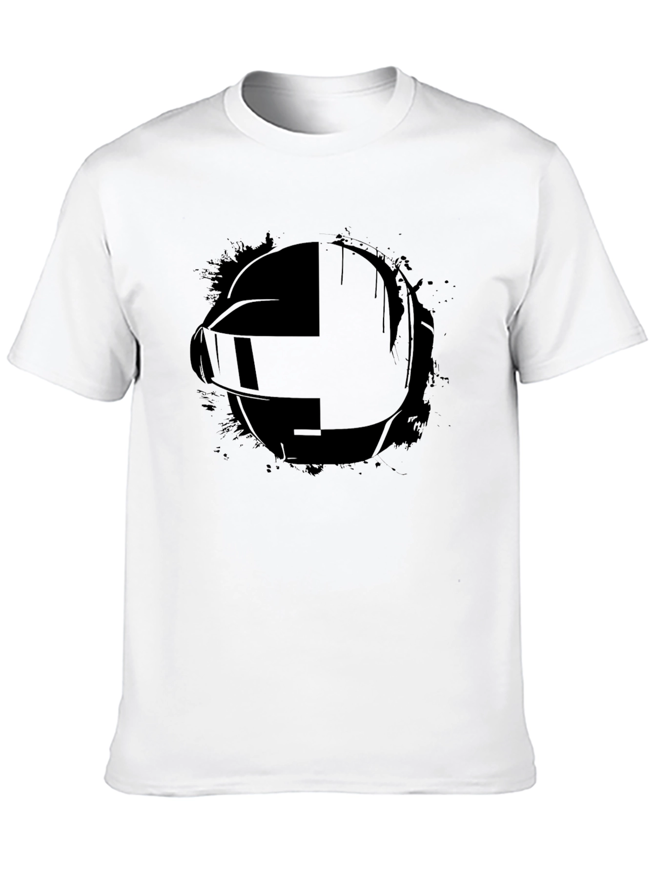 Black Daft Punk Style Black Graphic Tee view 10