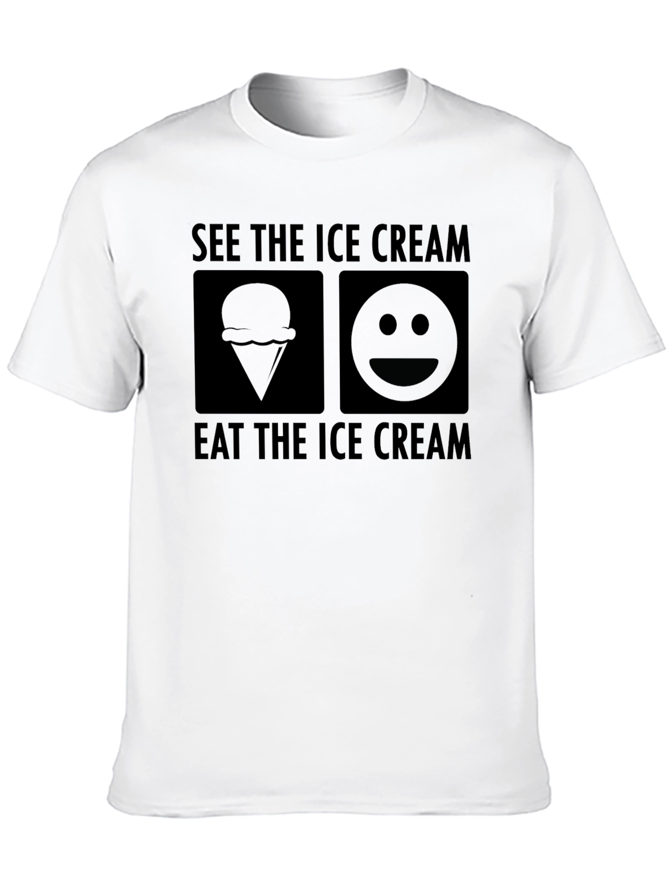 Black See the Ice Cream Eat the Ice Cream T-Shirt view 10