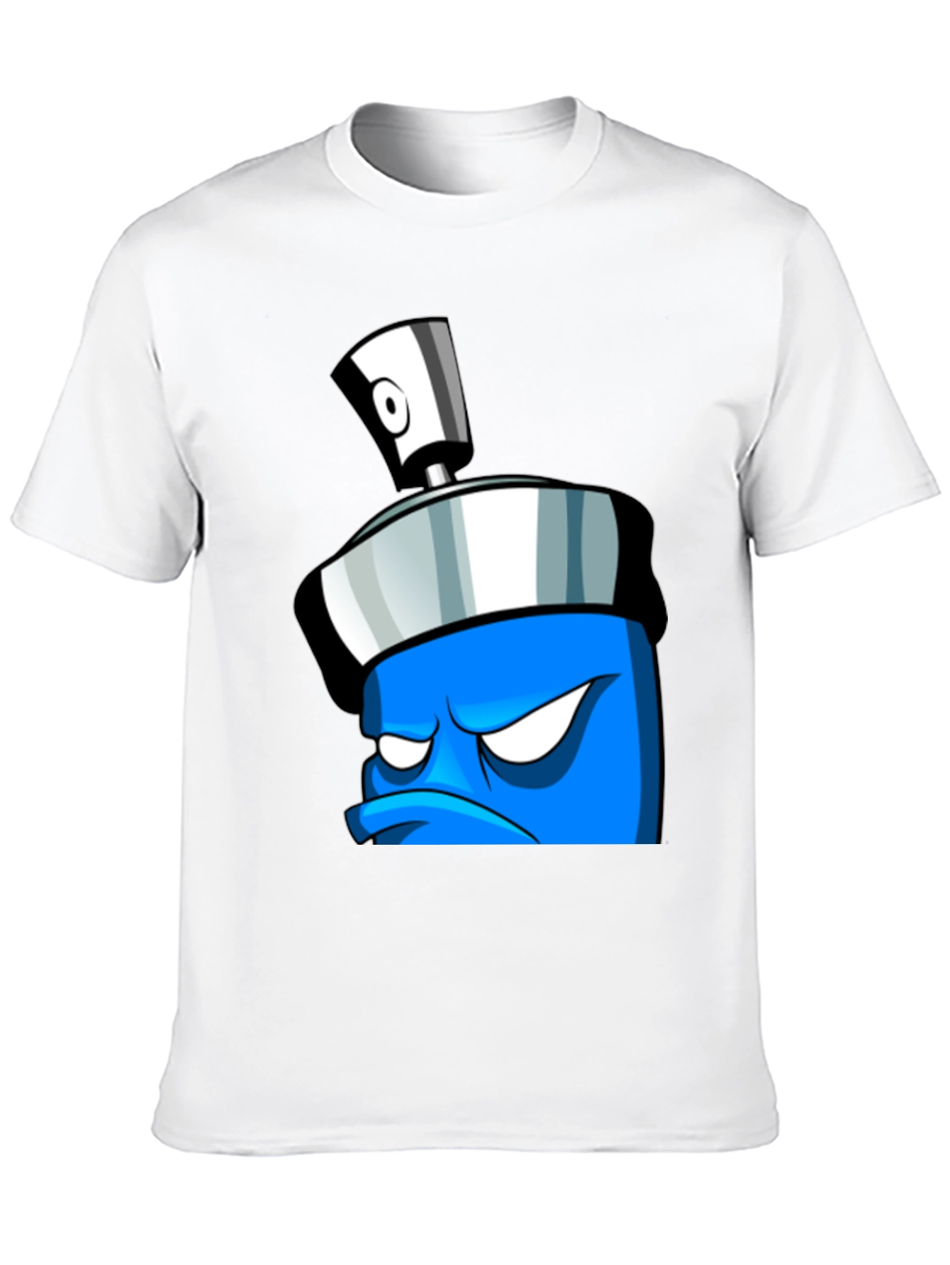 Black Angry Spray Can Graphic Tee - Black view 10