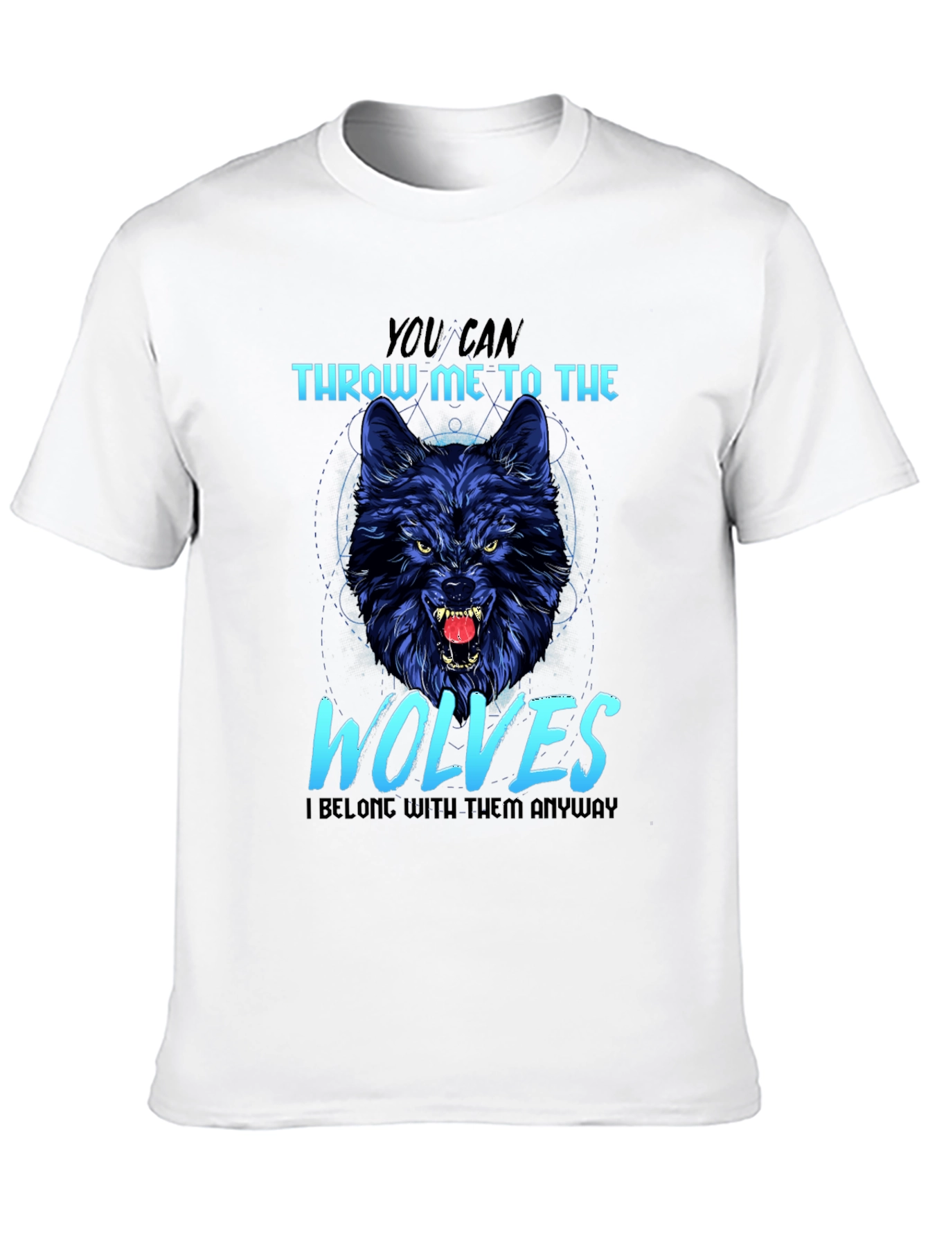 Black Wolf Graphic T-Shirt: Throw Me to The Wolves view 10