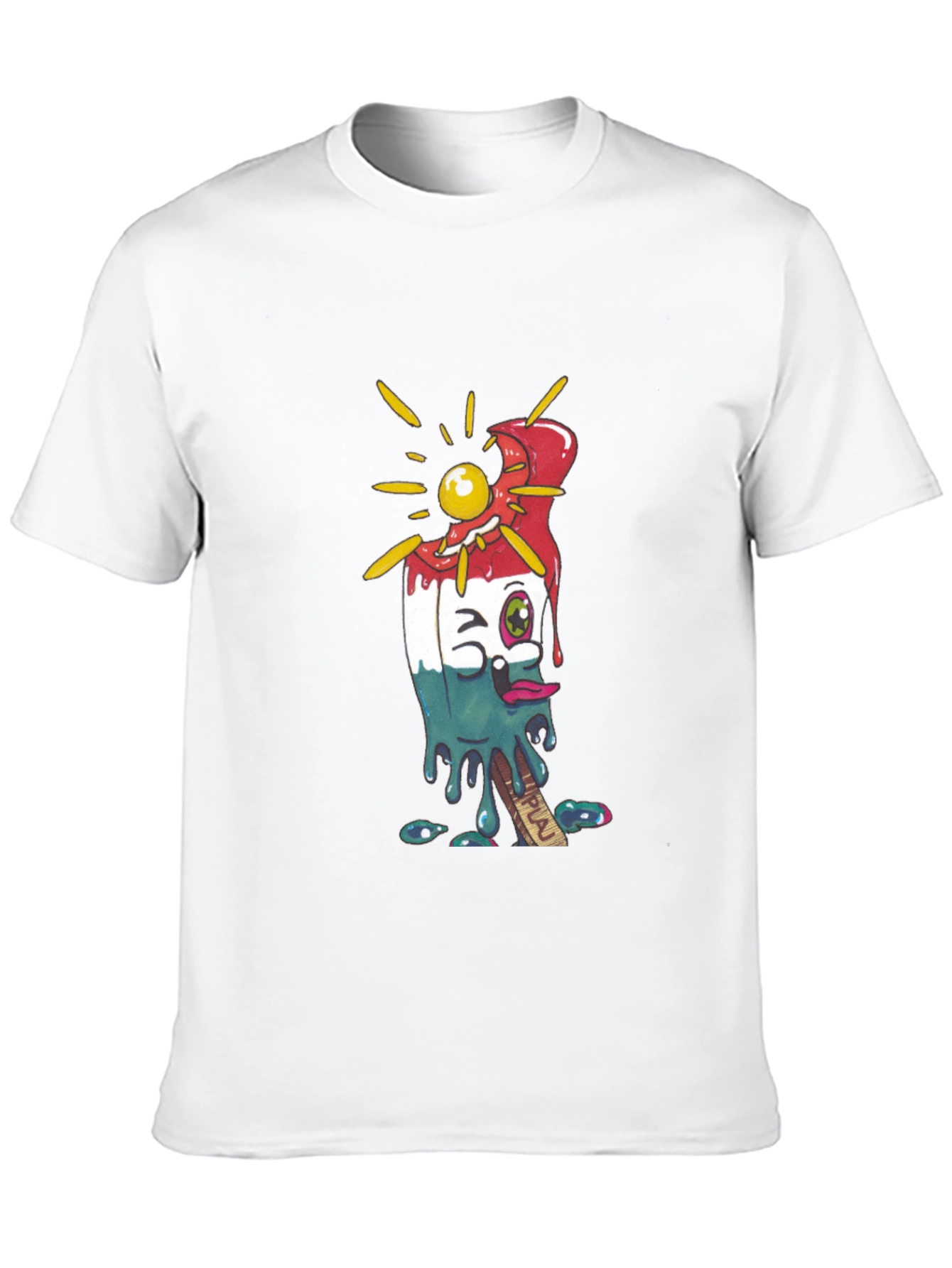 Black Melting Popsicle Graphic Tee - Cool Summer Style view 10