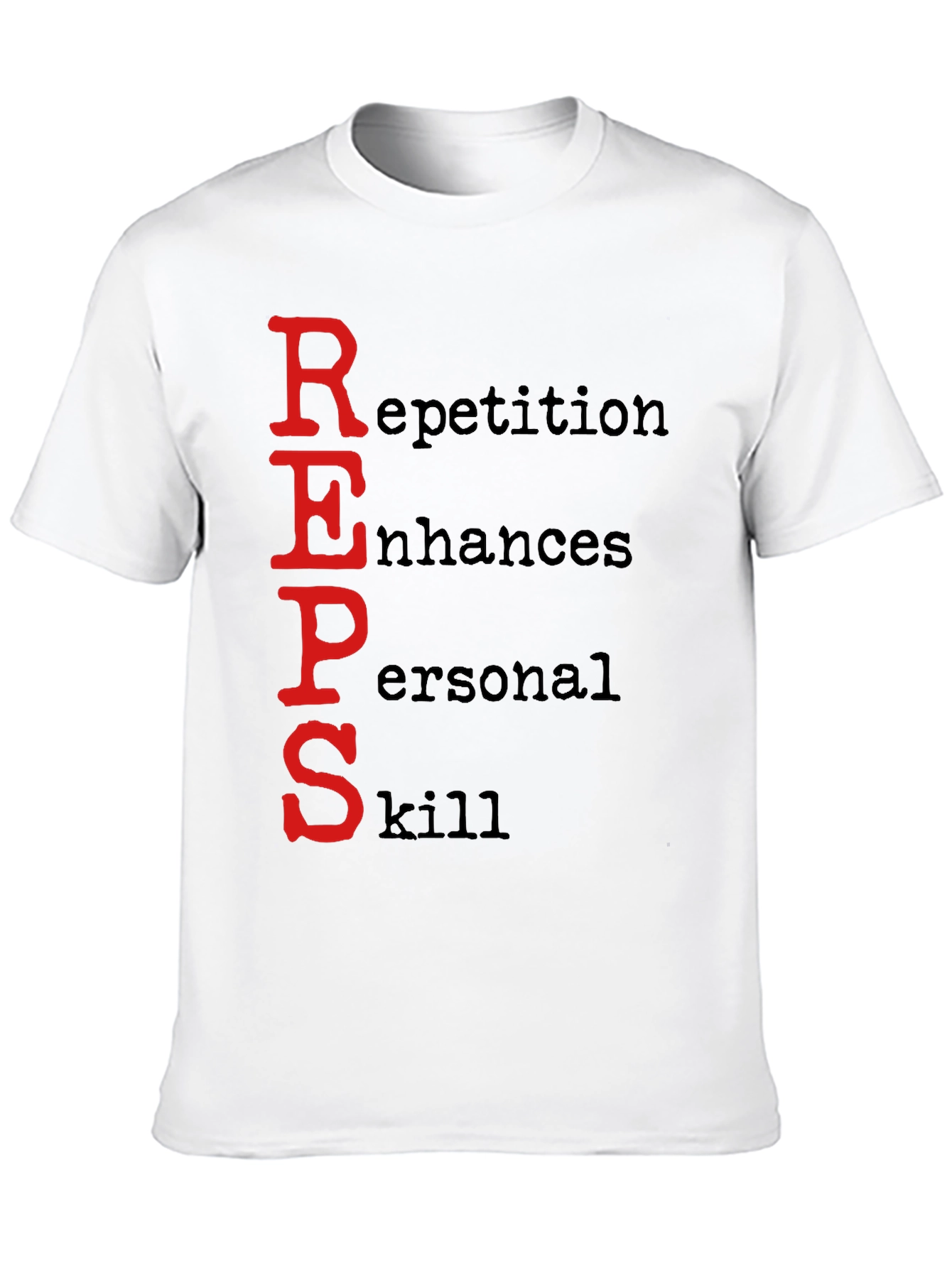 Black REPS Motivational Black T-Shirt view 10