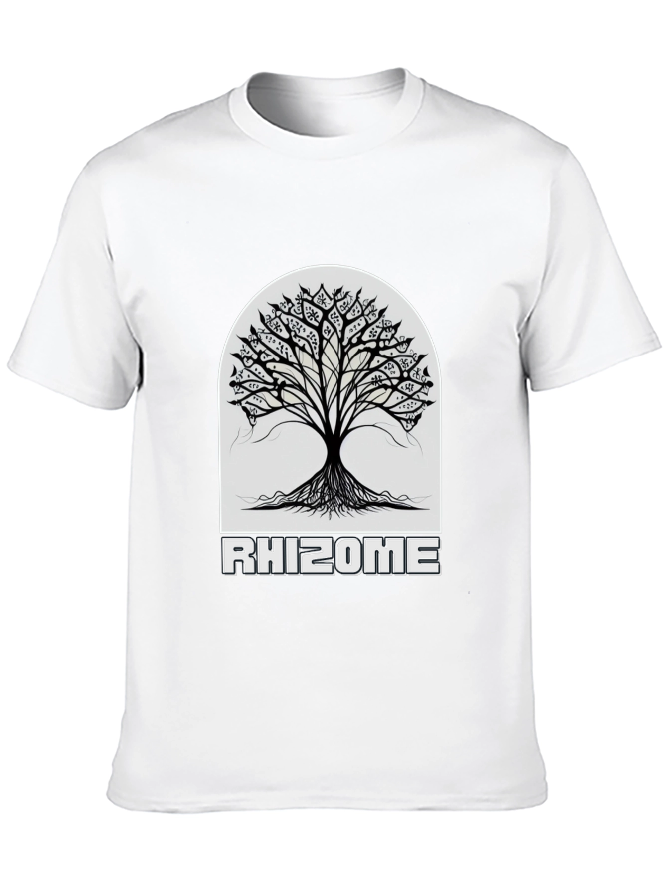 Black Rhizome Tree Black Graphic Tee view 10