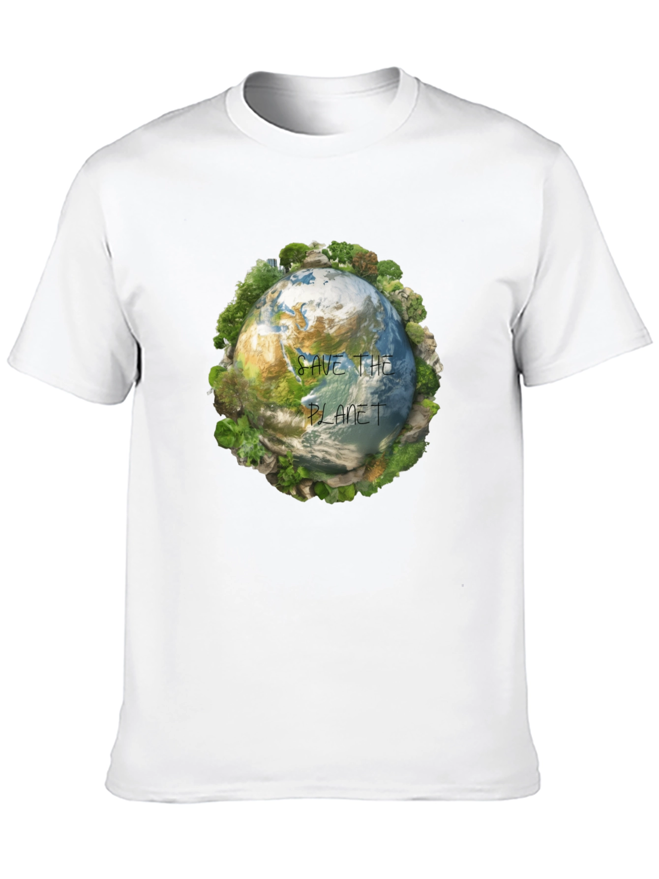 Black Save the Planet Graphic T-Shirt view 10