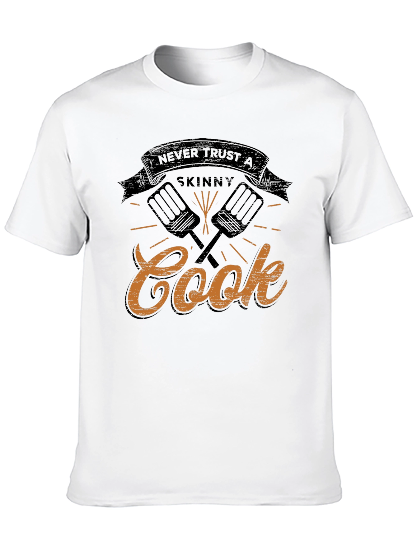 Black Never Trust A Skinny Cook T-Shirt view 10