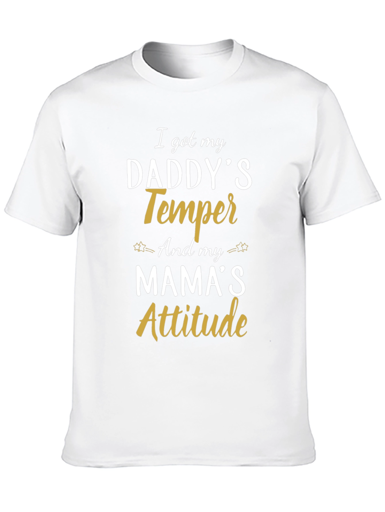 Black I Got My Daddy's Temper & Mama's Attitude Graphic Tee view 10