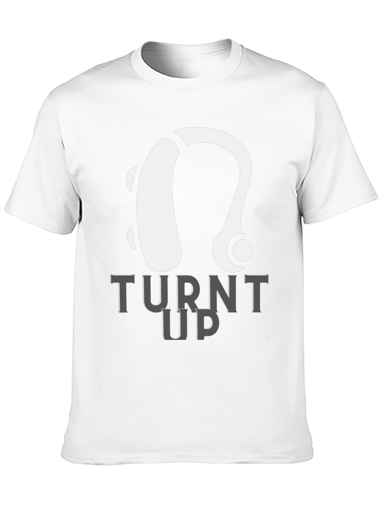 Black Turnt Up Hearing Aid T-Shirt view 10