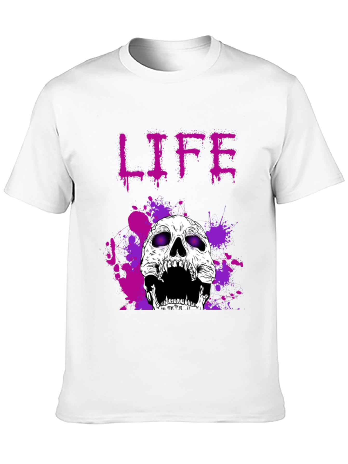 Black Life Skull Graphic Tee - Black view 10