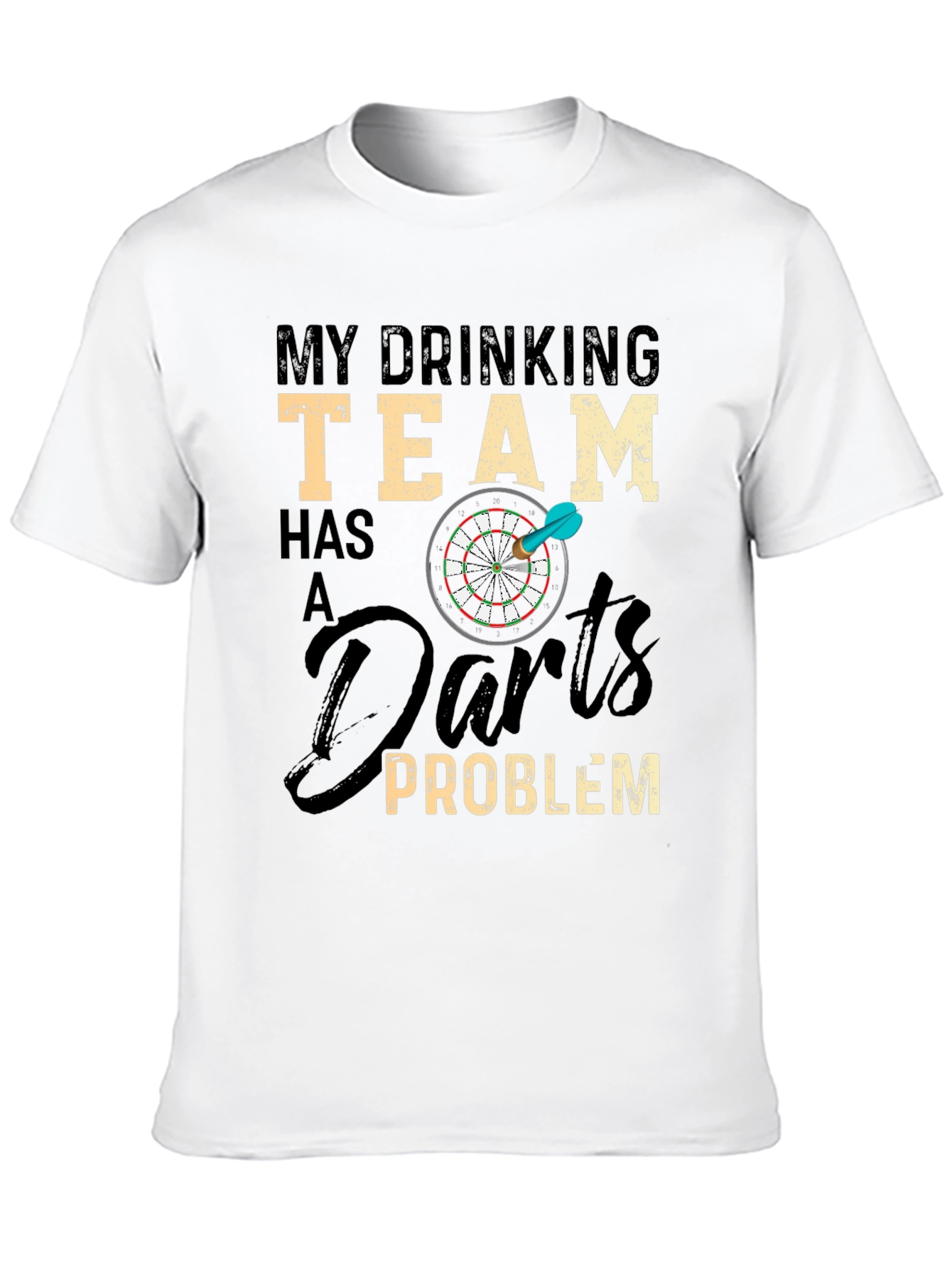 Black Drinking Team Darts Problem T-Shirt view 10