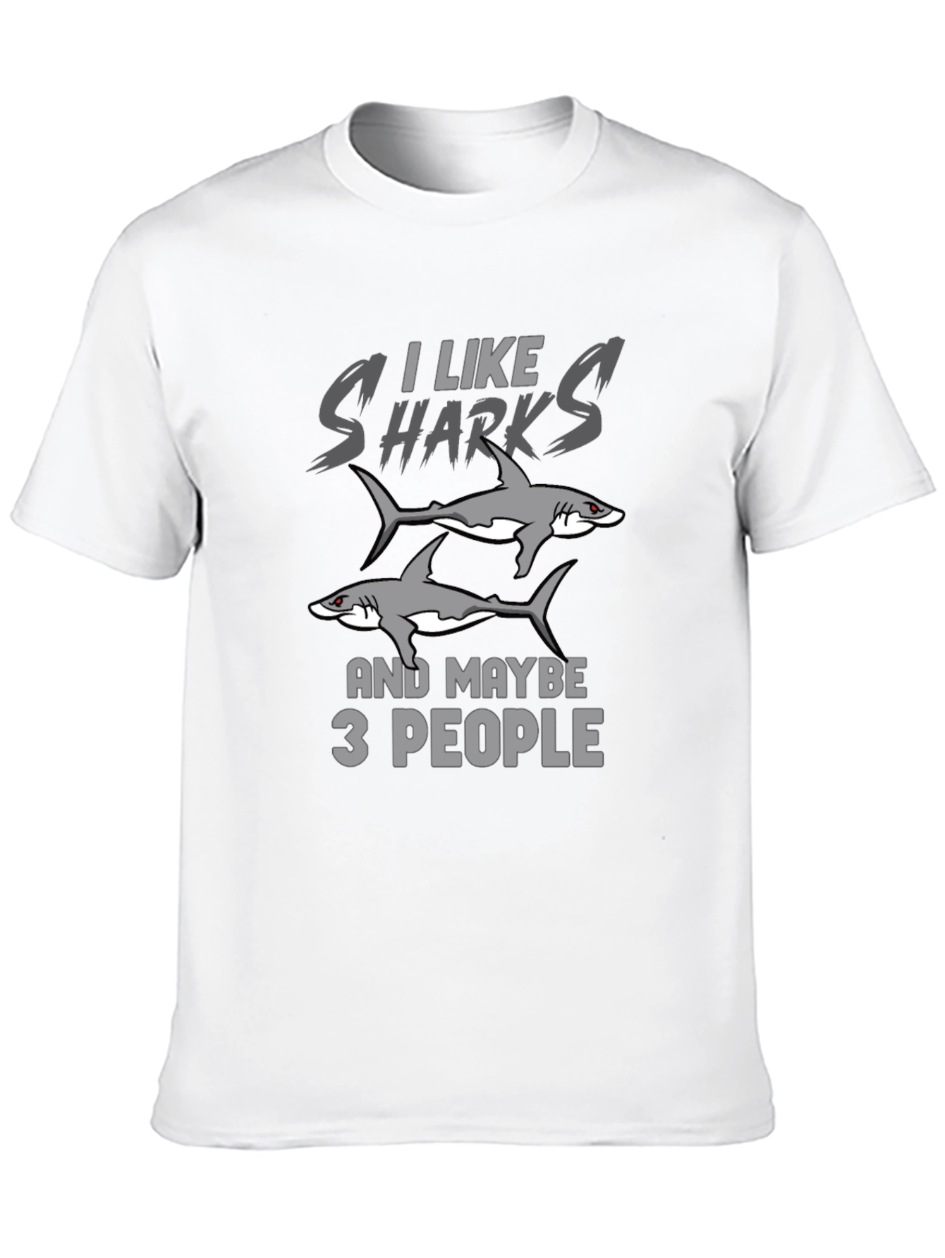 Black I Like Sharks T-Shirt - Graphic Tee - Unisex view 10