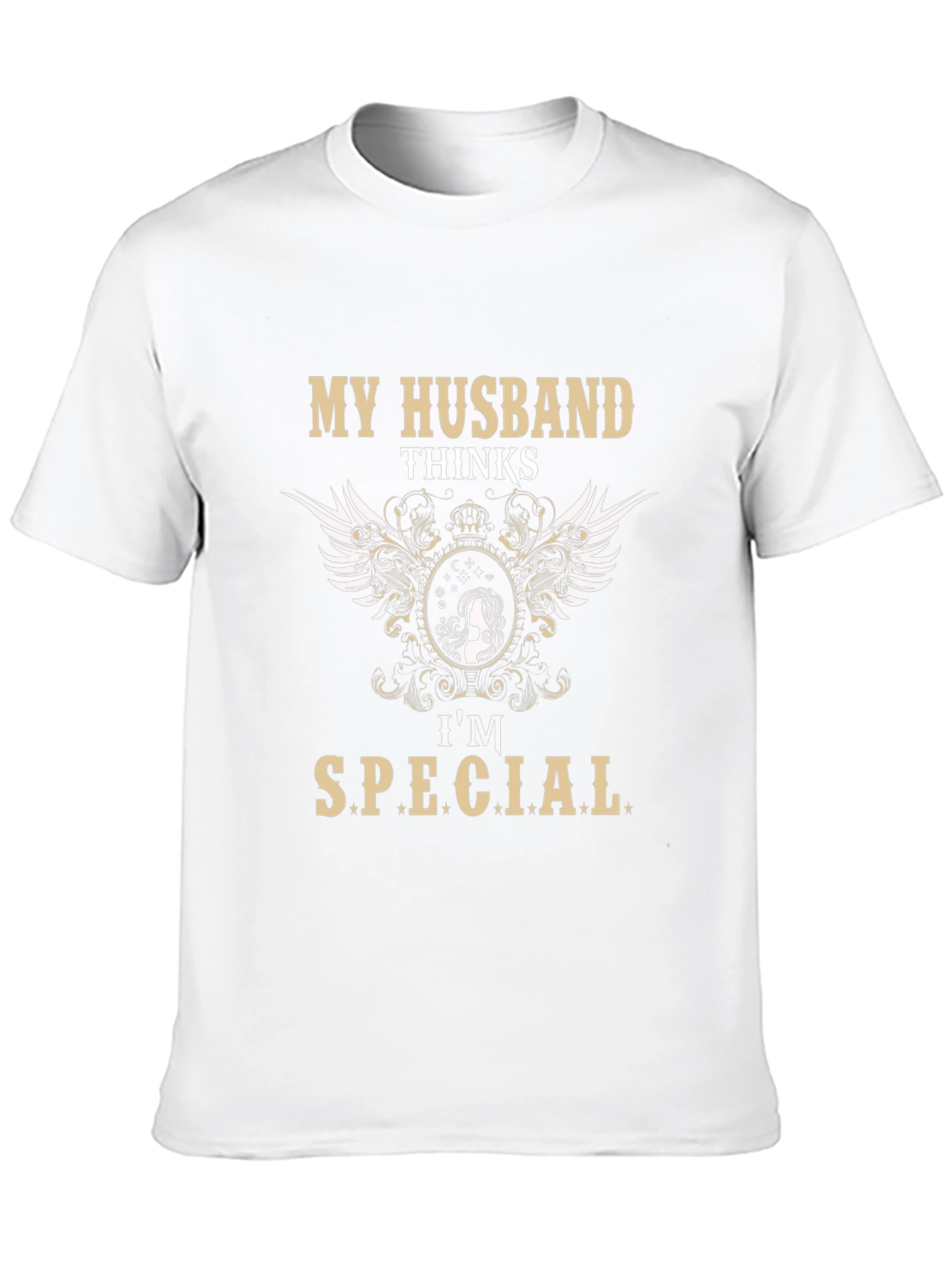 Black My Husband Thinks I'm Special T-Shirt view 10