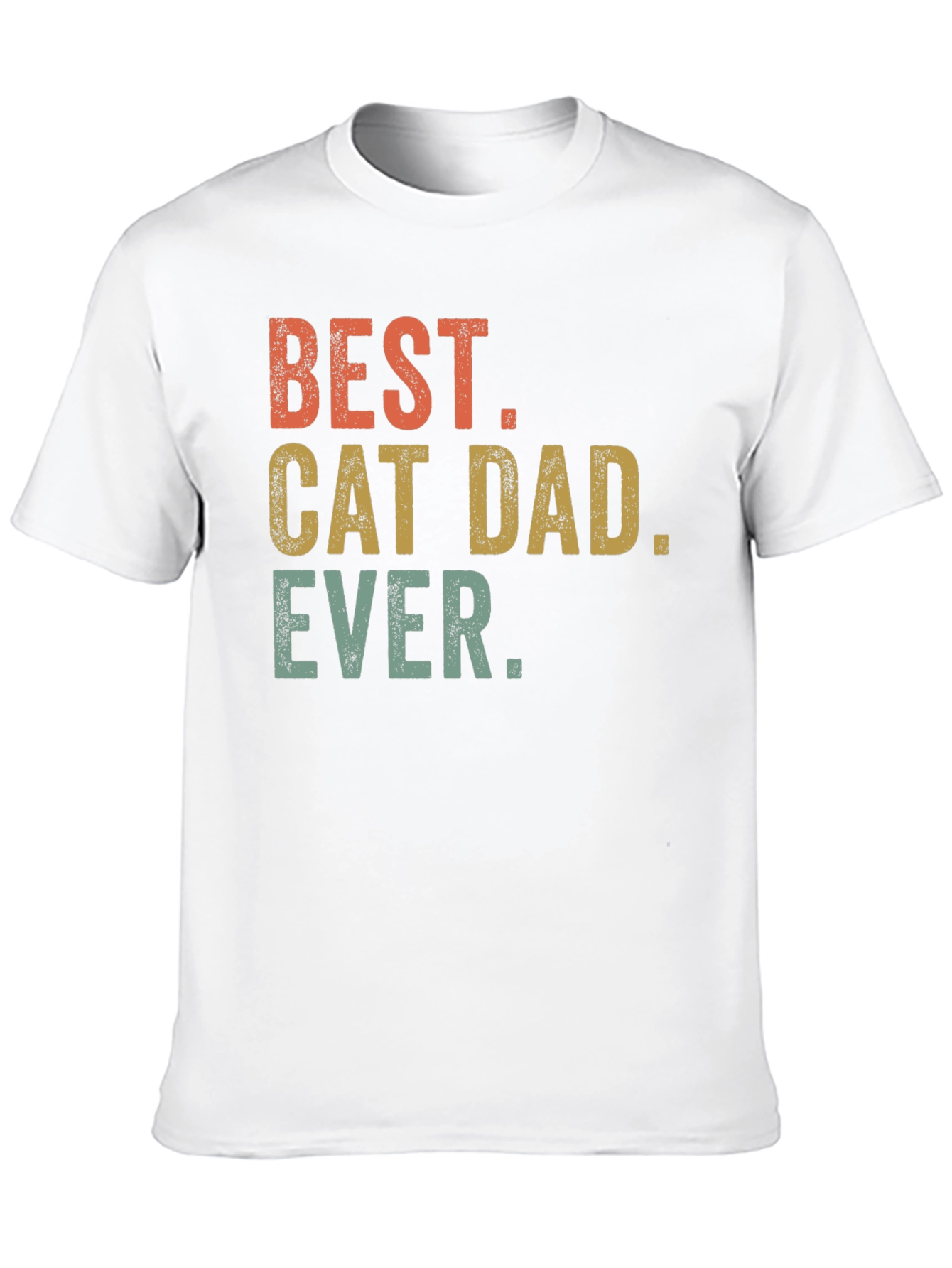 Black Best Cat Dad Ever T-Shirt - Black Graphic Tee view 10
