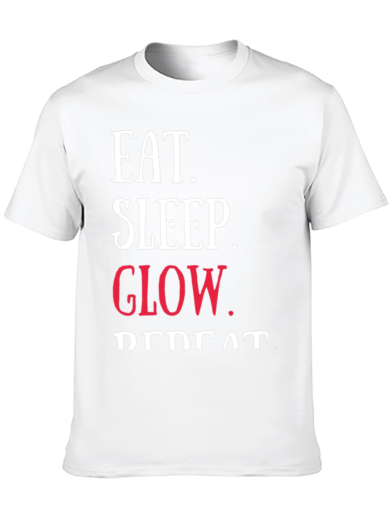 Black Eat Sleep Glow Repeat Graphic Tee view 10
