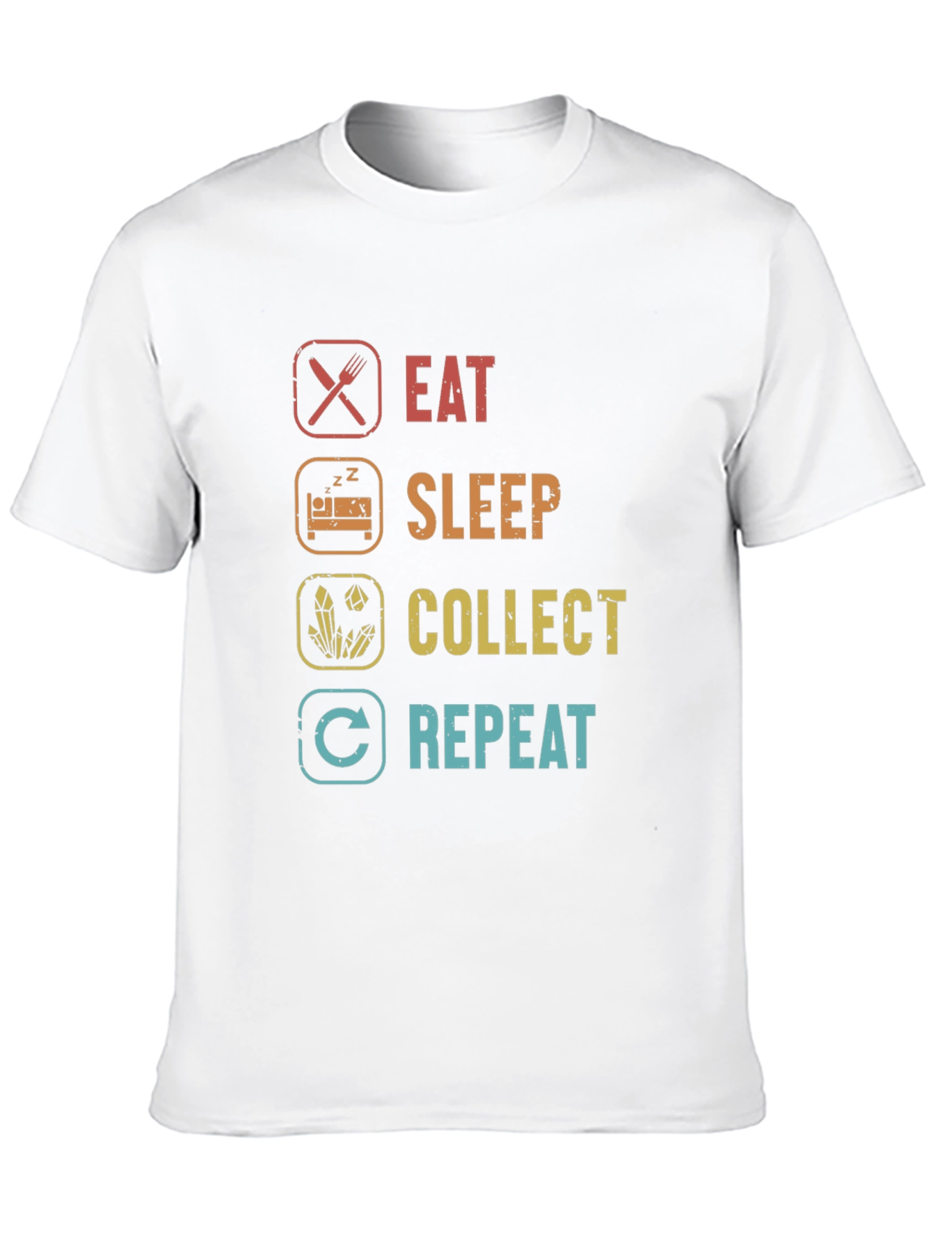 Black Eat Sleep Collect Repeat T-Shirt view 10