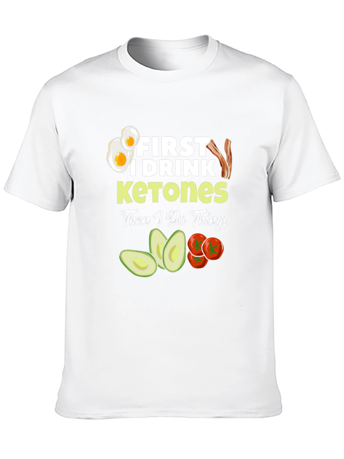 Black Keto Diet T-Shirt: First I Drink Ketones view 10