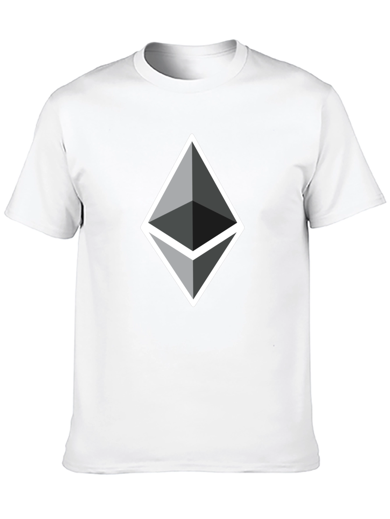 Black Ethereum Crypto Logo Black T-Shirt view 10
