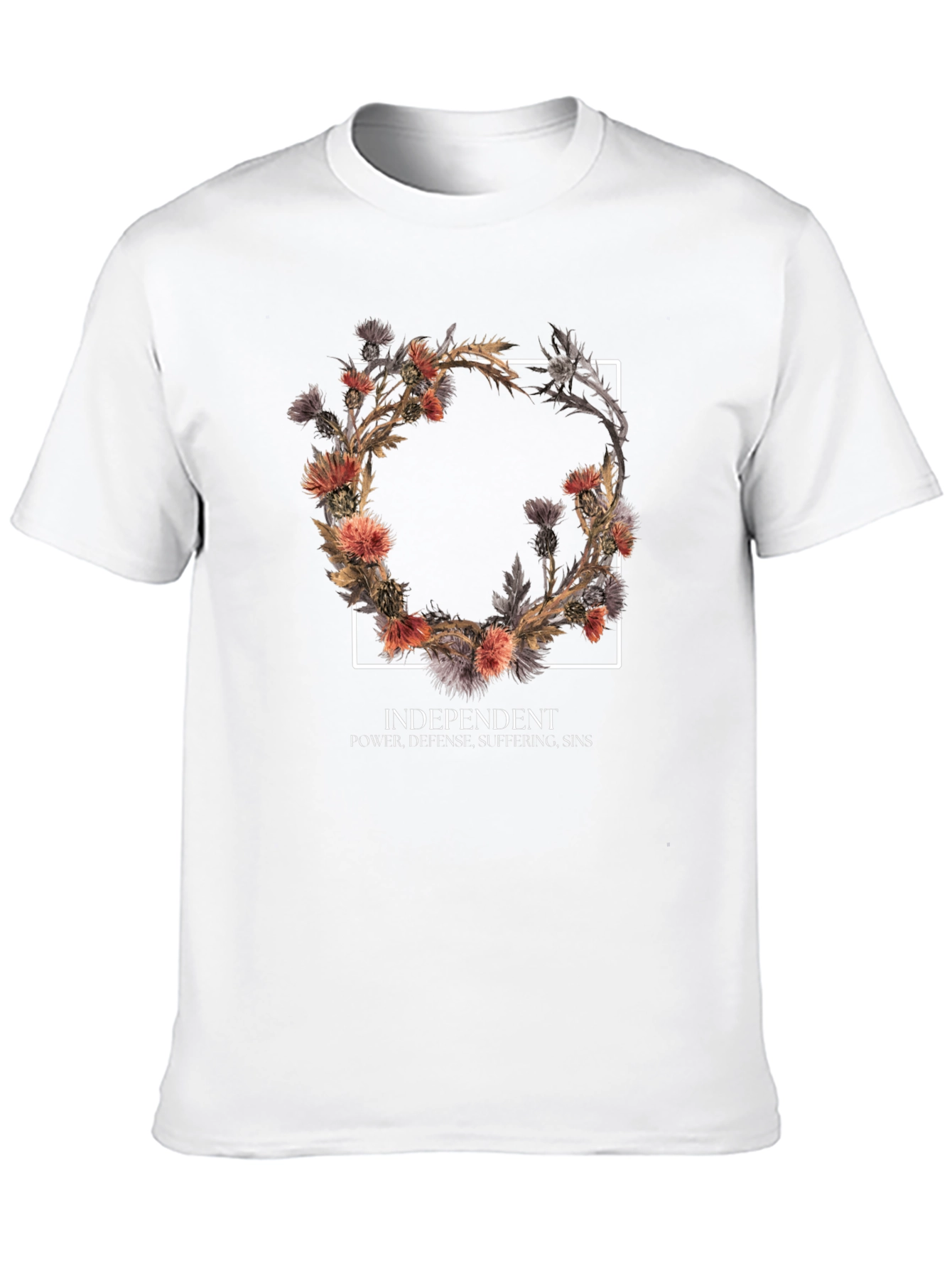 Black Floral Wreath Graphic Tee - Independent Style view 10
