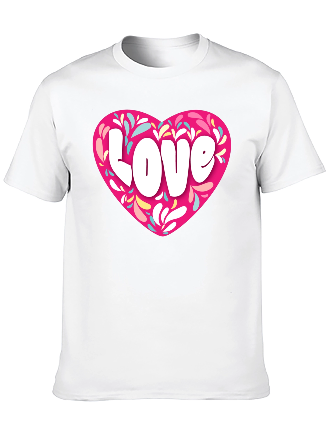 Black Love Heart Graphic Black T-Shirt view 10