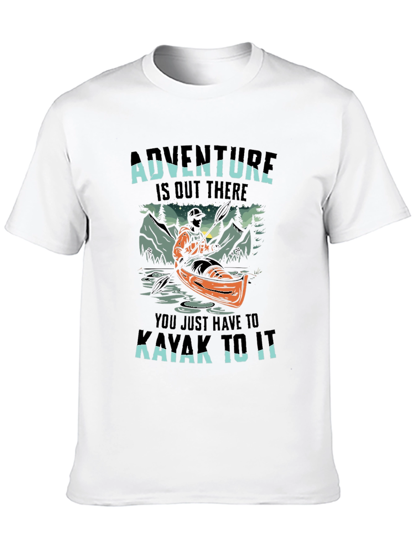 Black Adventure Kayak Graphic Tee - Explore Outdoors view 10