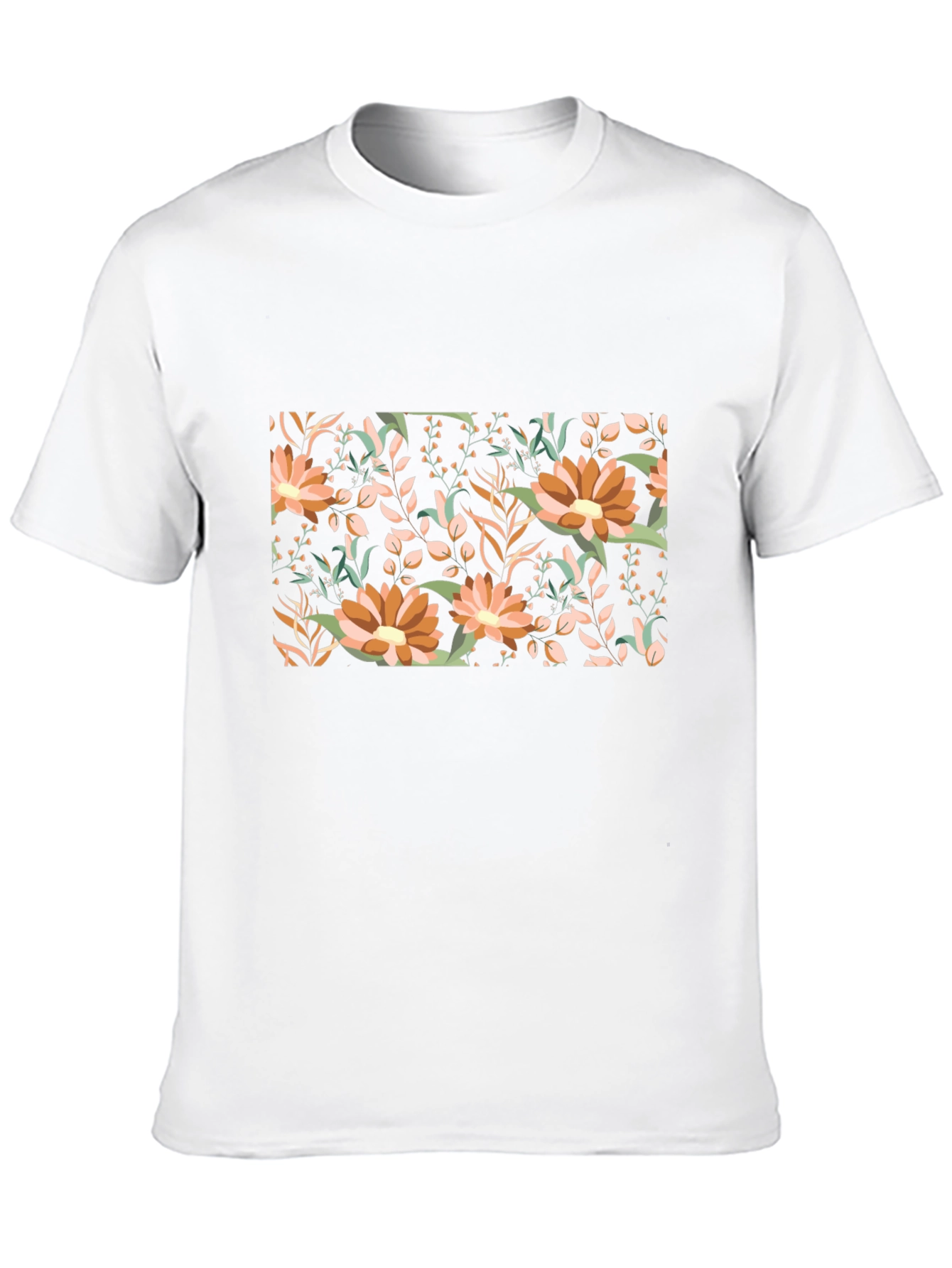 Black Floral Print Black T-Shirt view 10