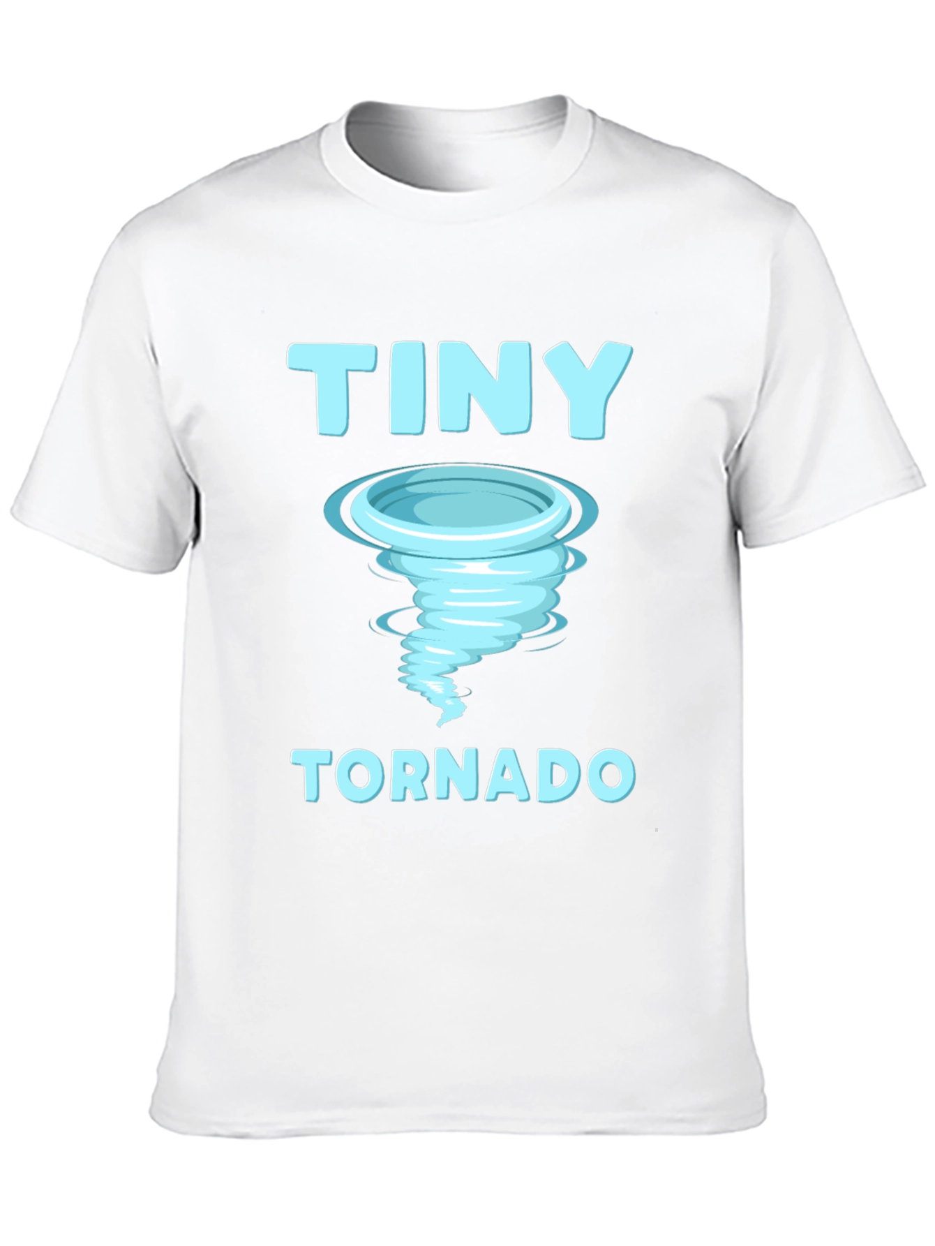 Black Tiny Tornado Graphic T-Shirt, Novelty Weather Tee view 10