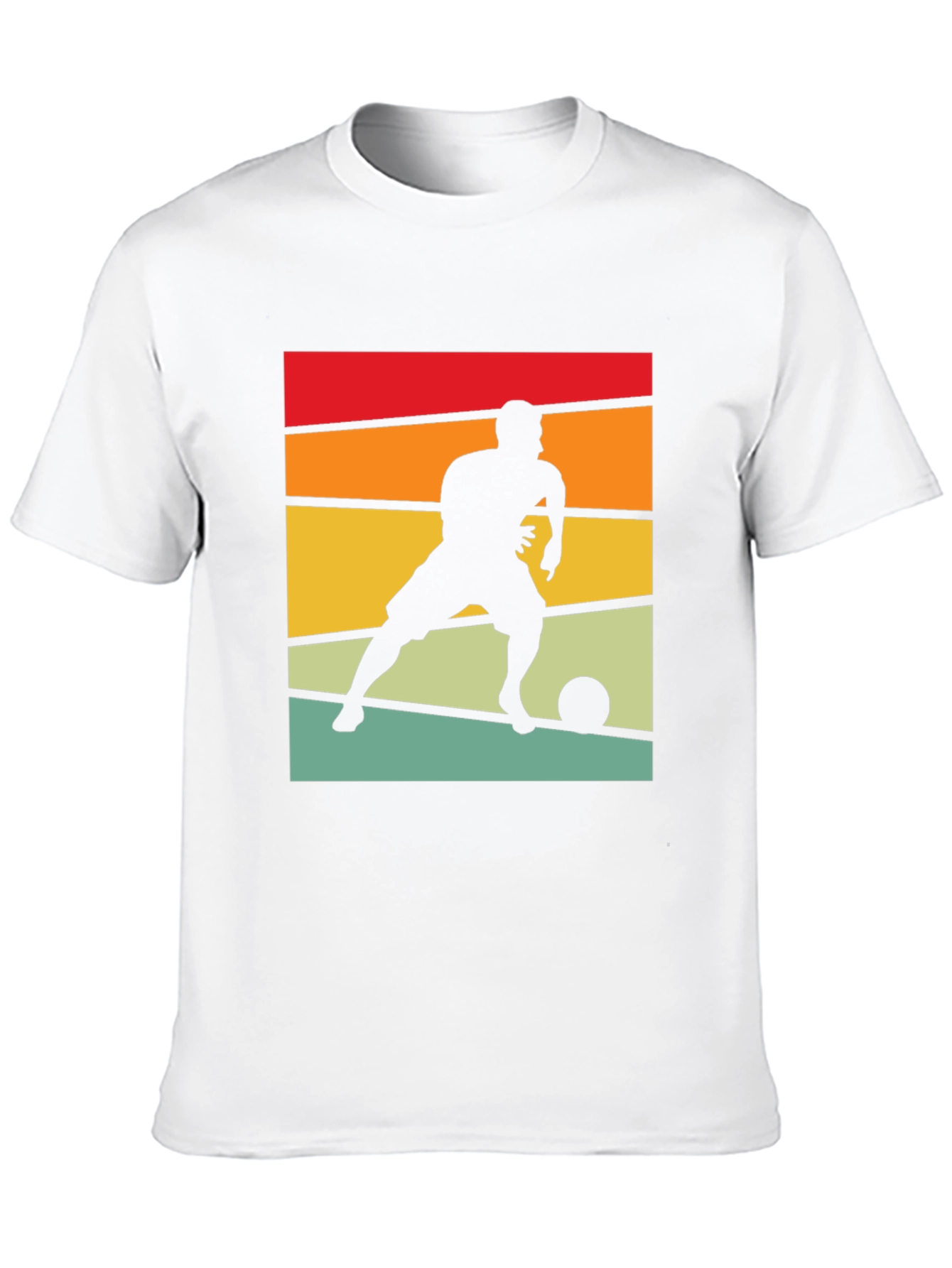 Black Retro Soccer Player Graphic Tee view 10