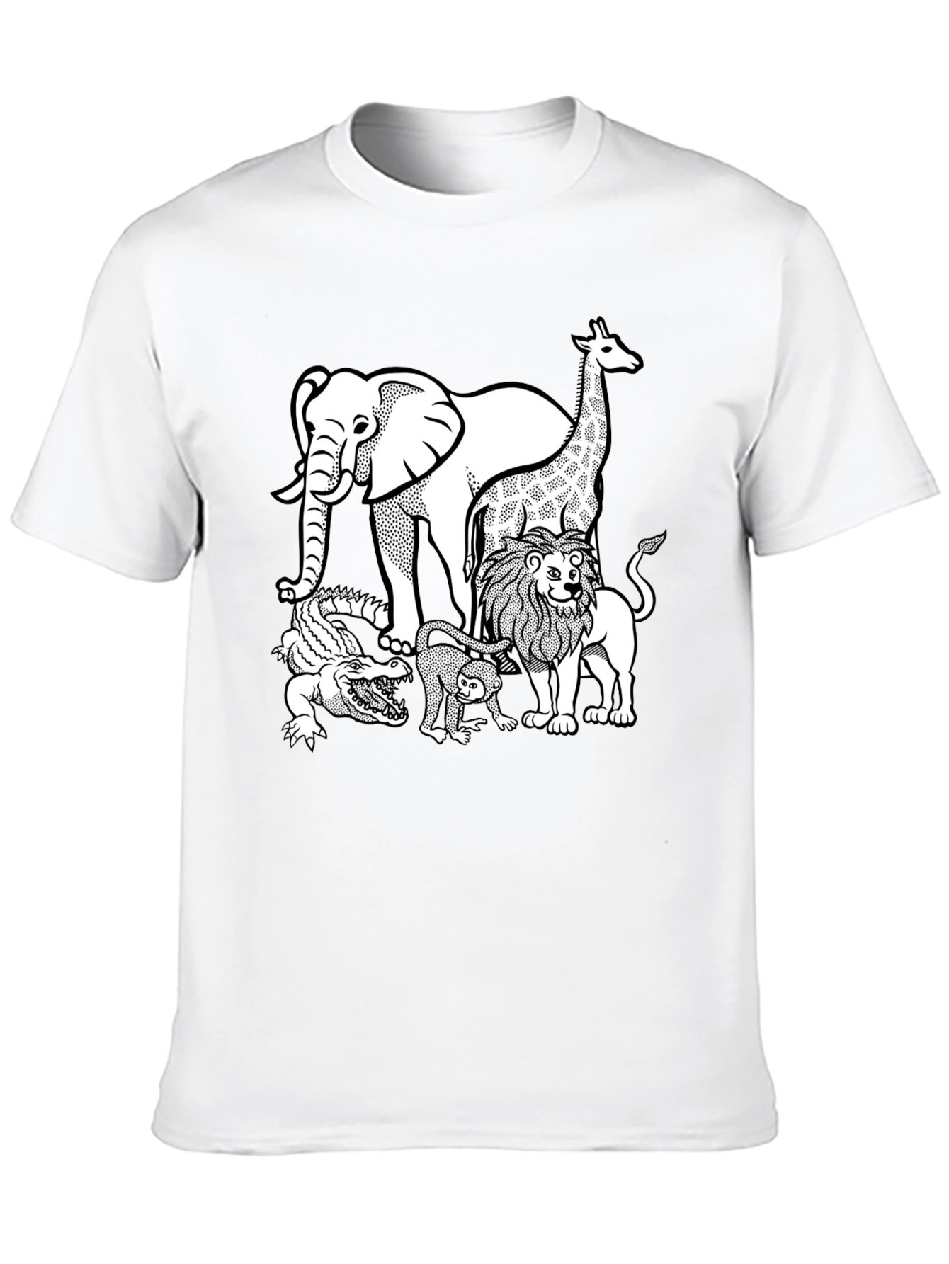 Black Animal Kingdom Graphic T-Shirt view 10