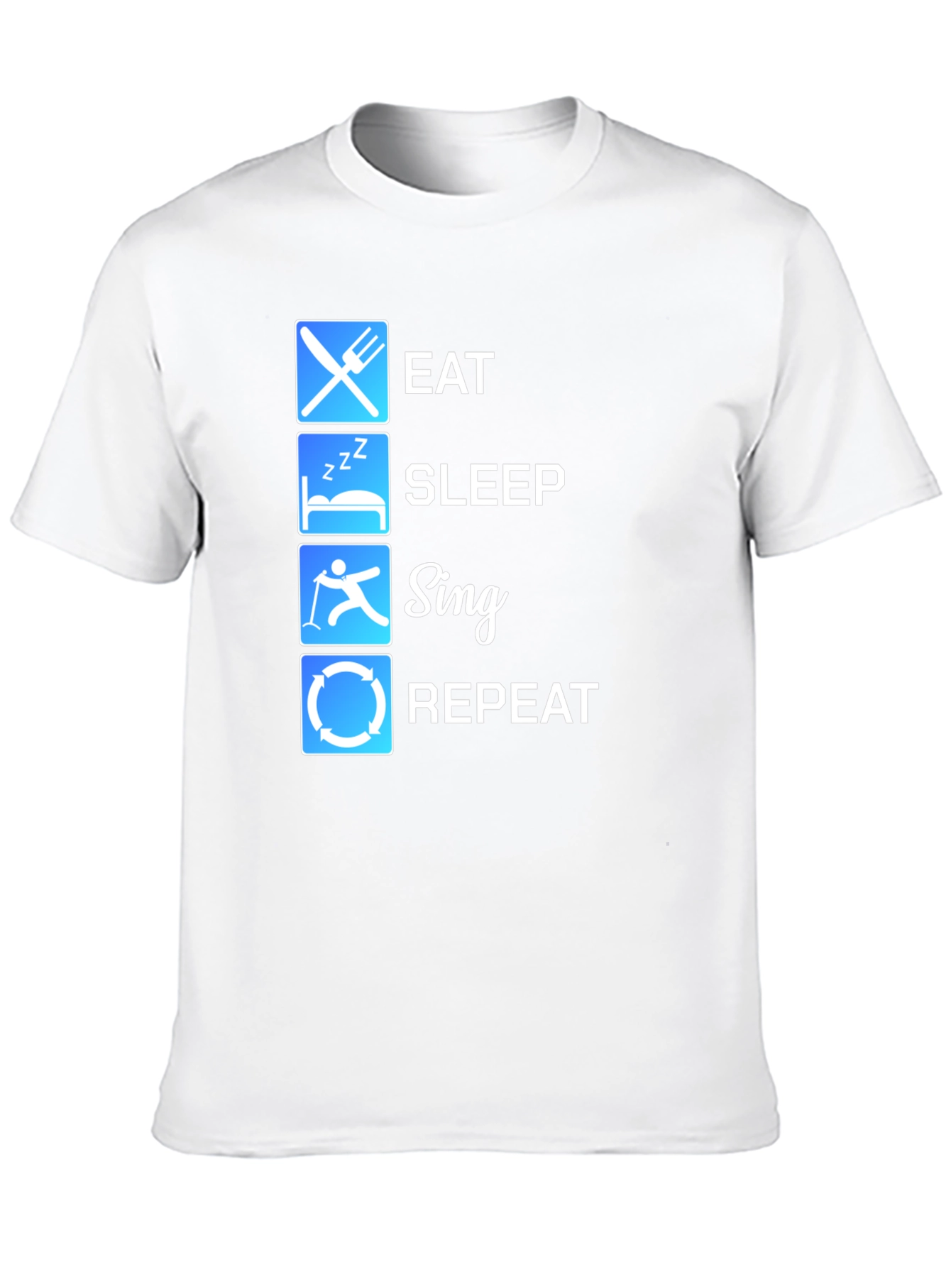 Black Eat Sleep Sing Repeat Graphic T-Shirt view 10