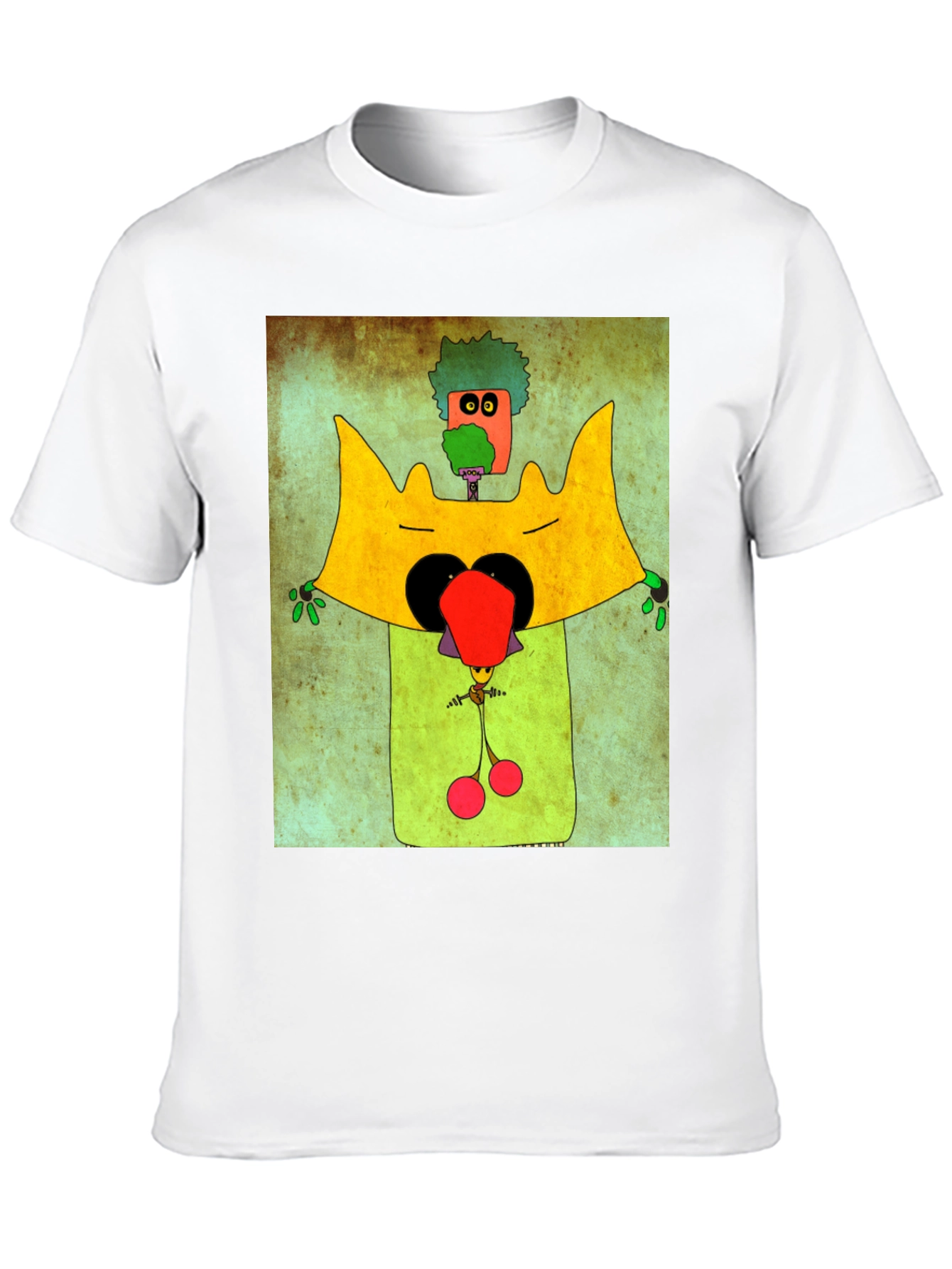 Black Funky Cartoon Character Graphic Tee view 10