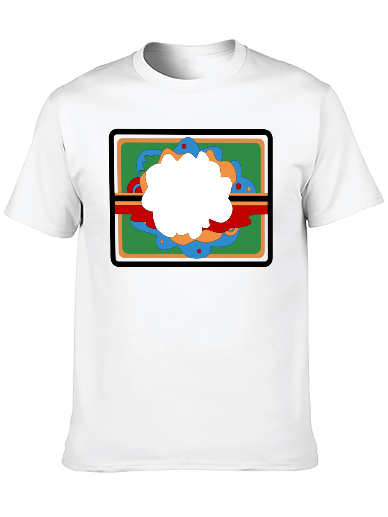 Black Retro Graphic Tee - Black Casual Cotton T-Shirt view 10