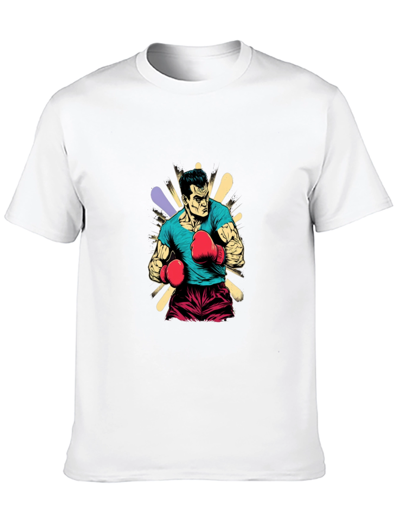 Black Boxer Graphic Tee - Black Cotton T-Shirt view 10