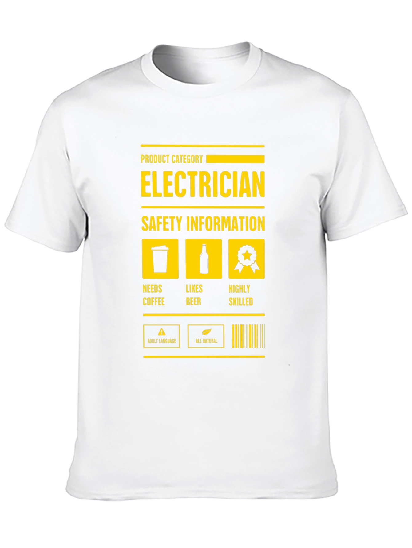 Black Electrician Safety Information Black T-Shirt view 10