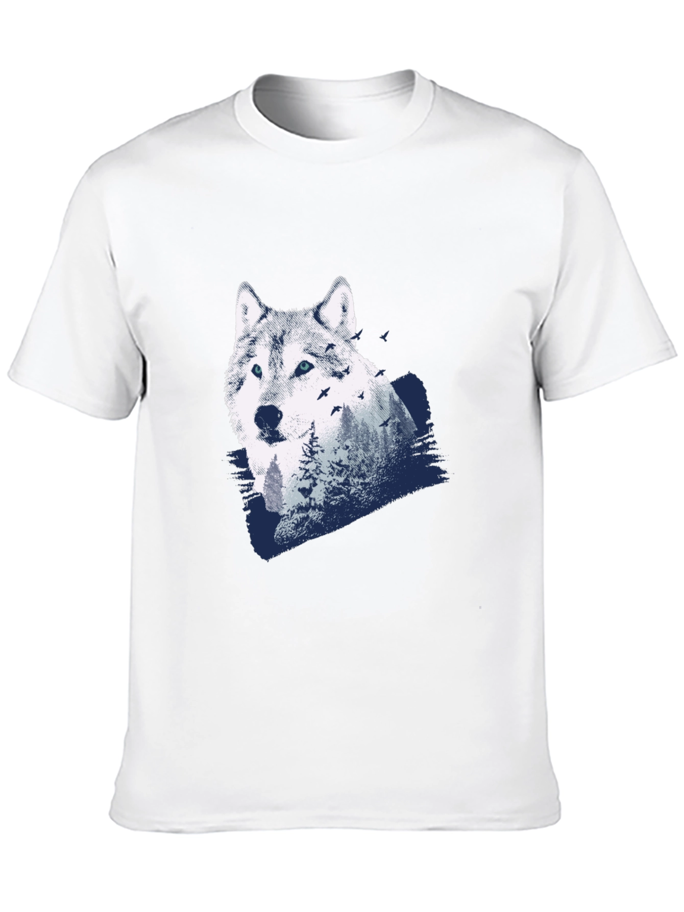 Black Wolf Graphic Print T-Shirt view 10