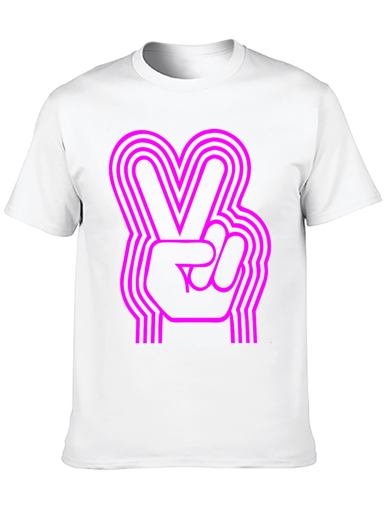 Black Retro Peace Sign Graphic Tee view 10