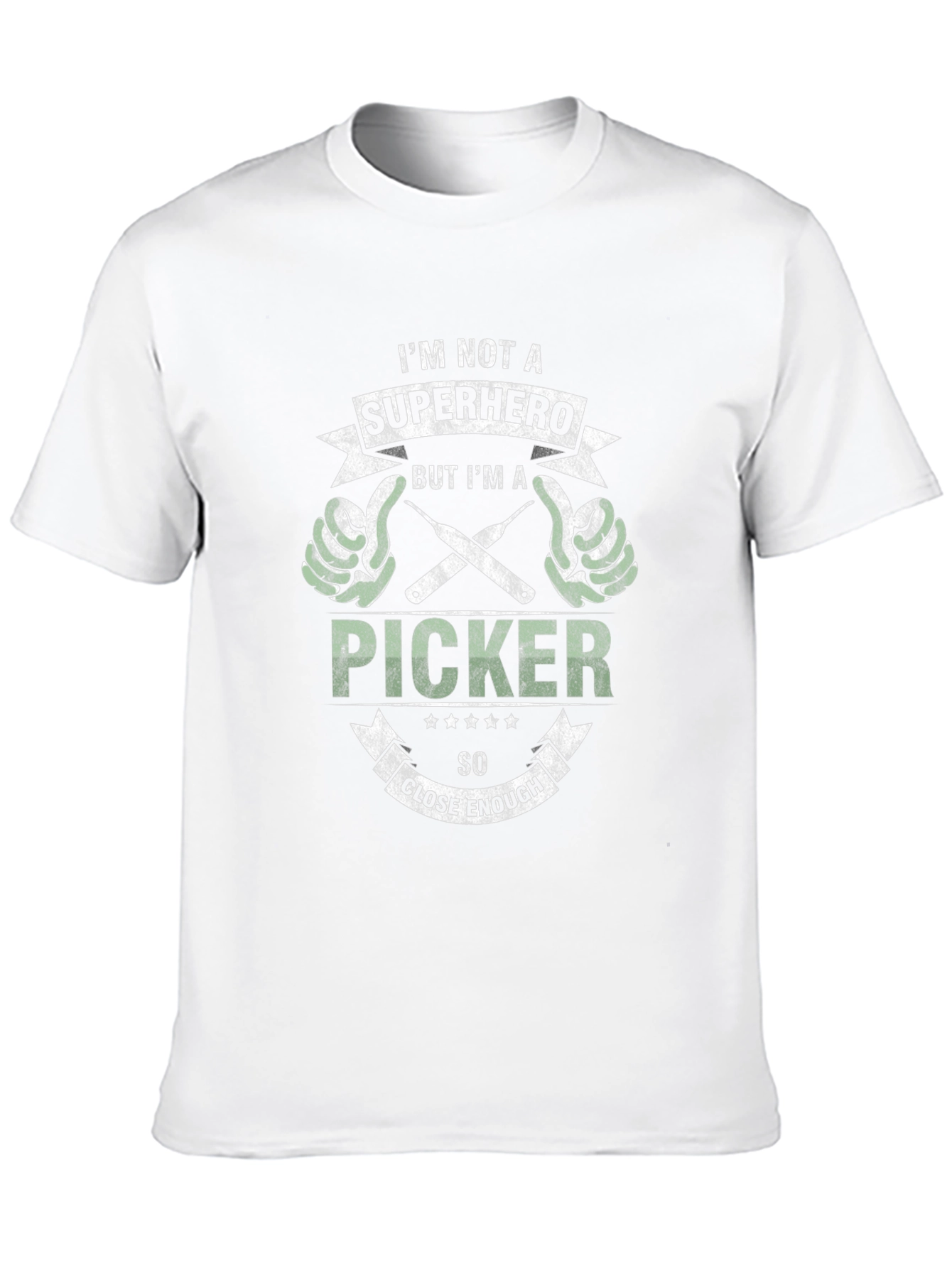 Black I'm Not A Superhero Picker T-Shirt - Close Enough! view 10