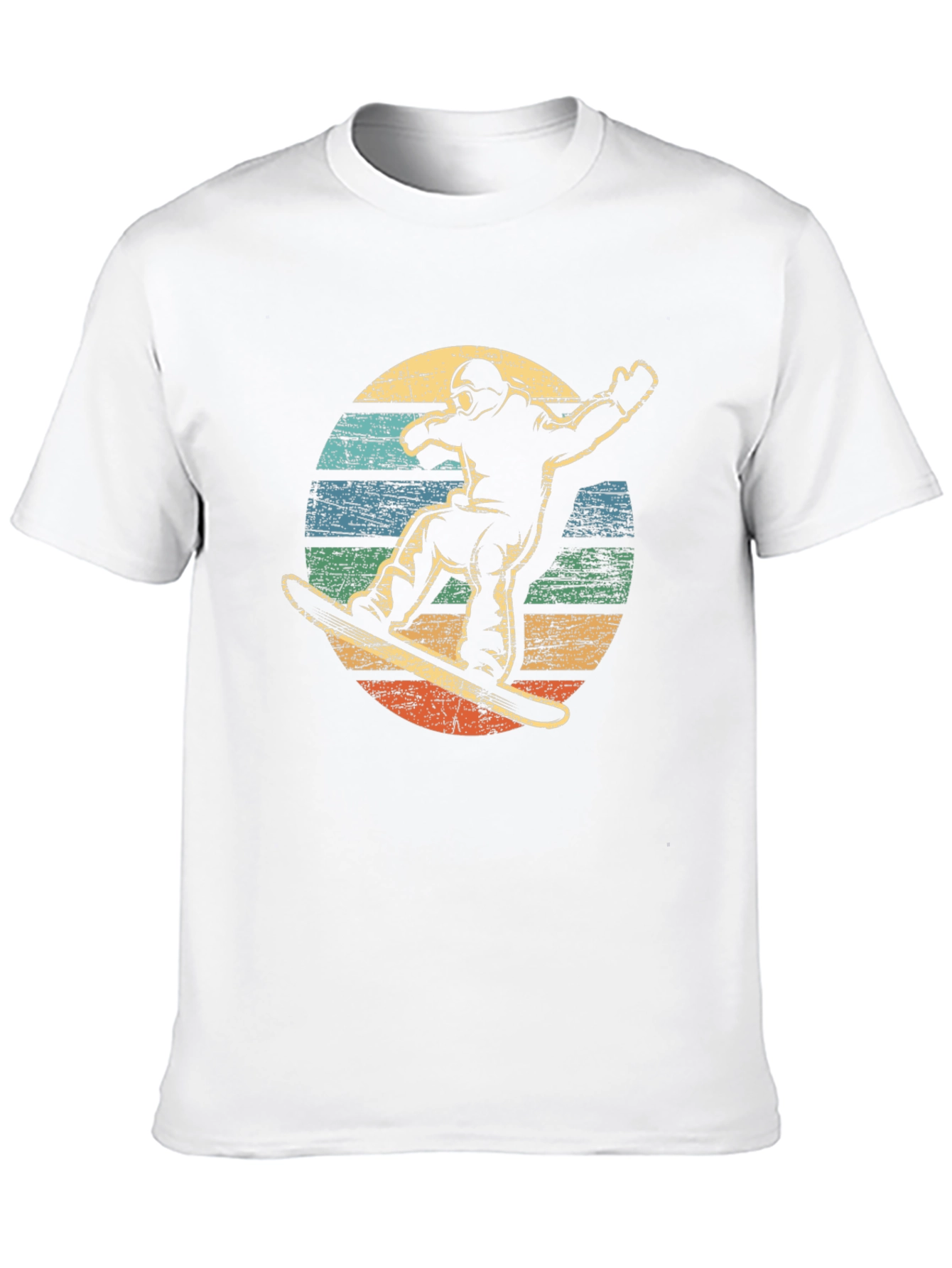 Black Retro Snowboarder Graphic Tee view 10