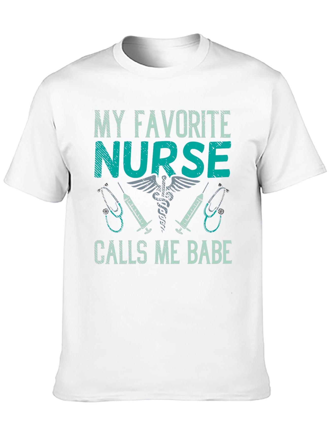 Black My Favorite Nurse Calls Me Babe T-Shirt view 10