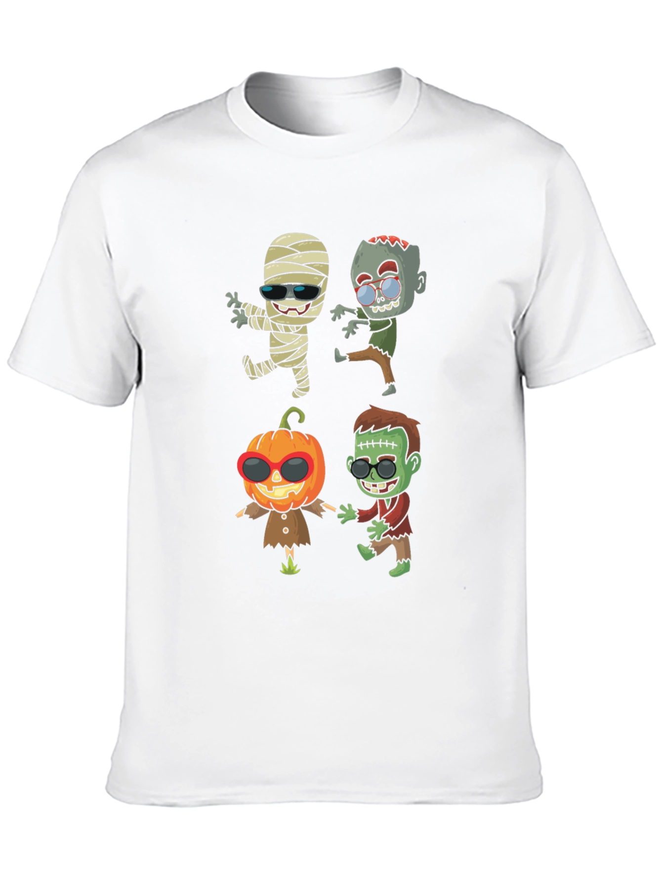 Black Halloween Cartoon T-Shirt view 10