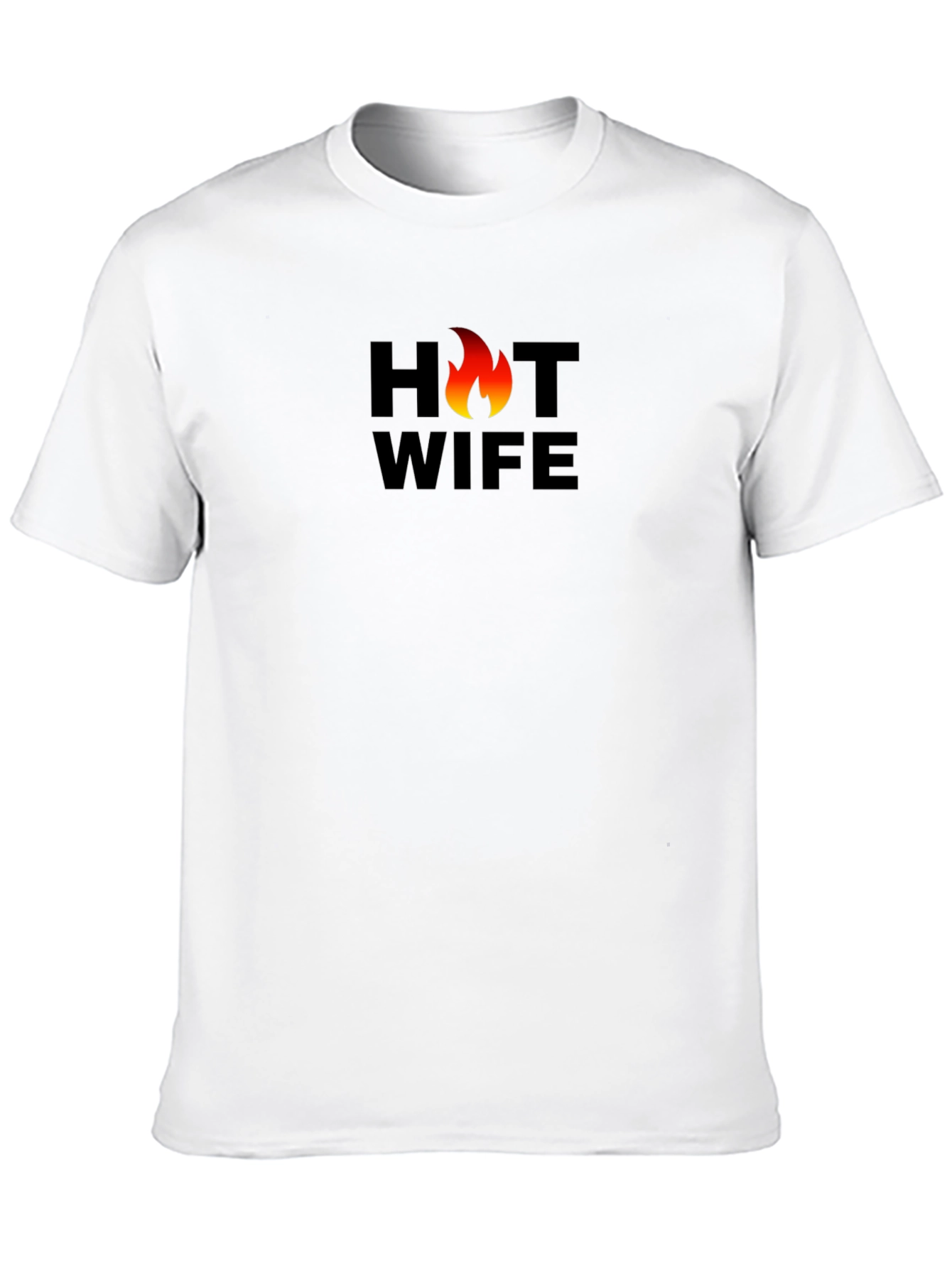 Black Hot Wife Graphic T-Shirt - Black Cotton Tee view 10