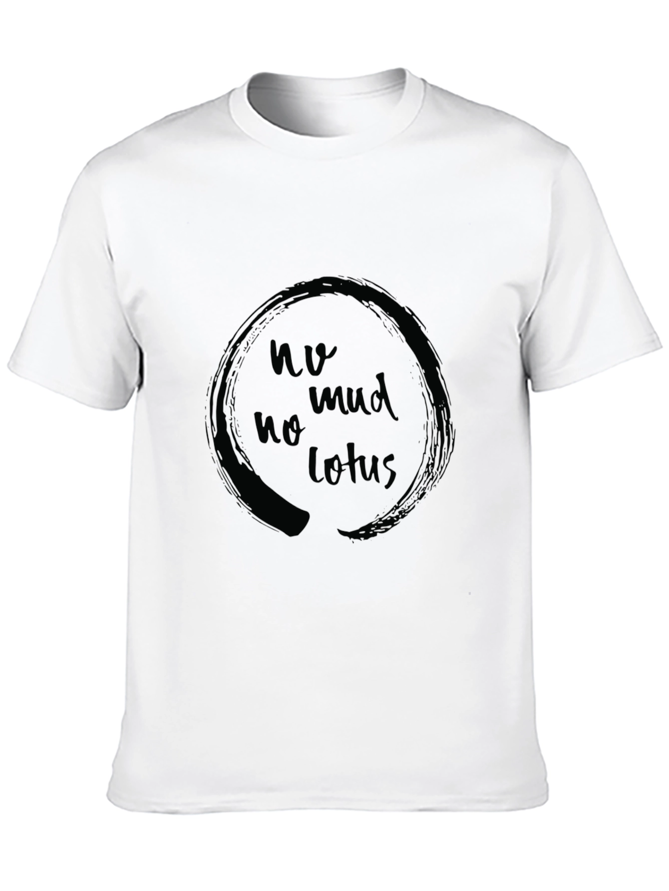 Black No Mud No Lotus Graphic Tee - Zen Circle Shirt view 10
