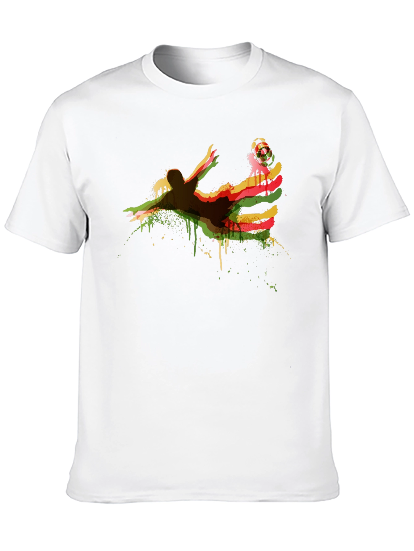 Black Soccer Kick Graphic Tee - Black Cotton Blend Shirt view 10