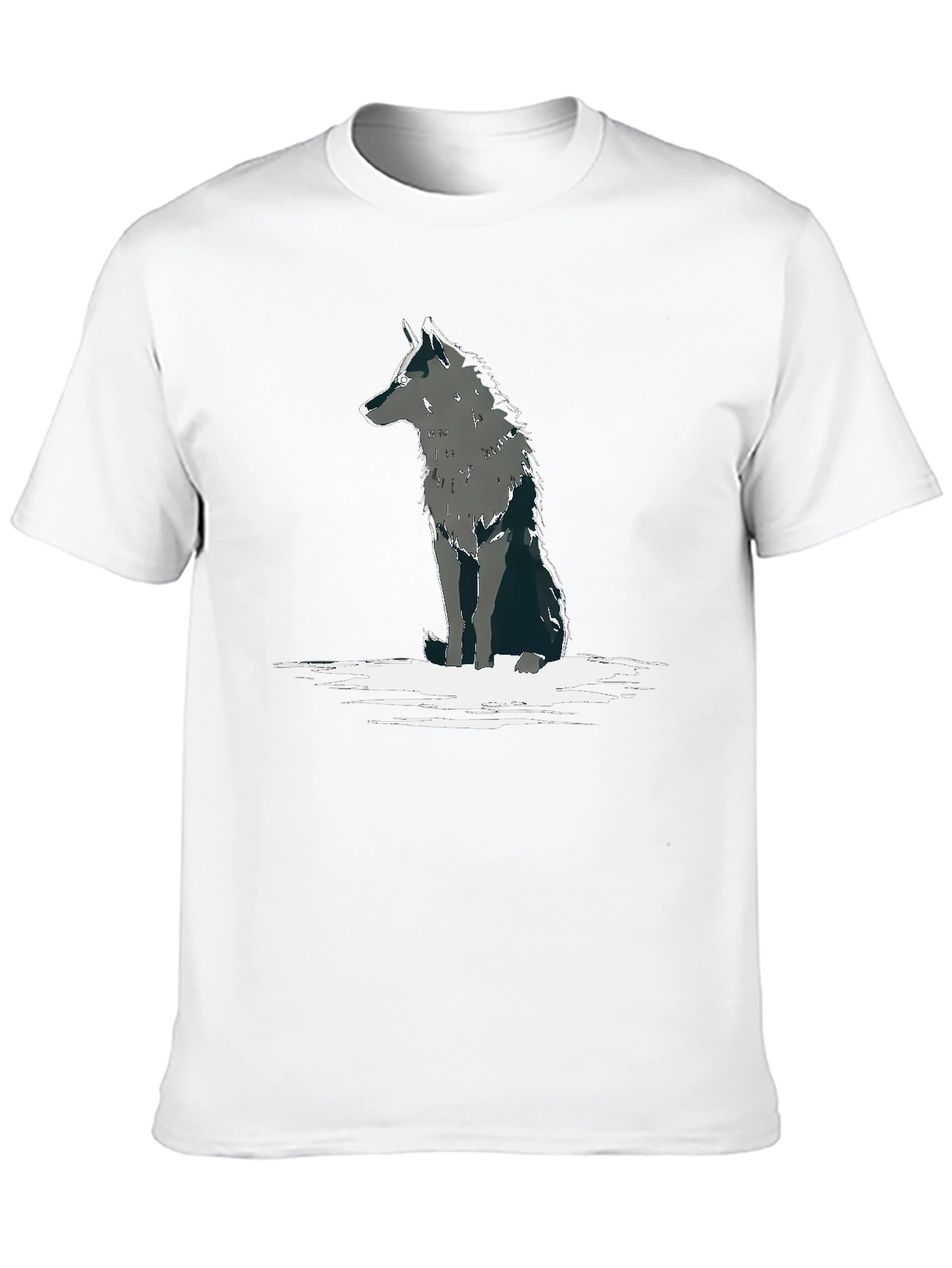 Black Wolf Graphic Tee - Black Cotton Blend view 10