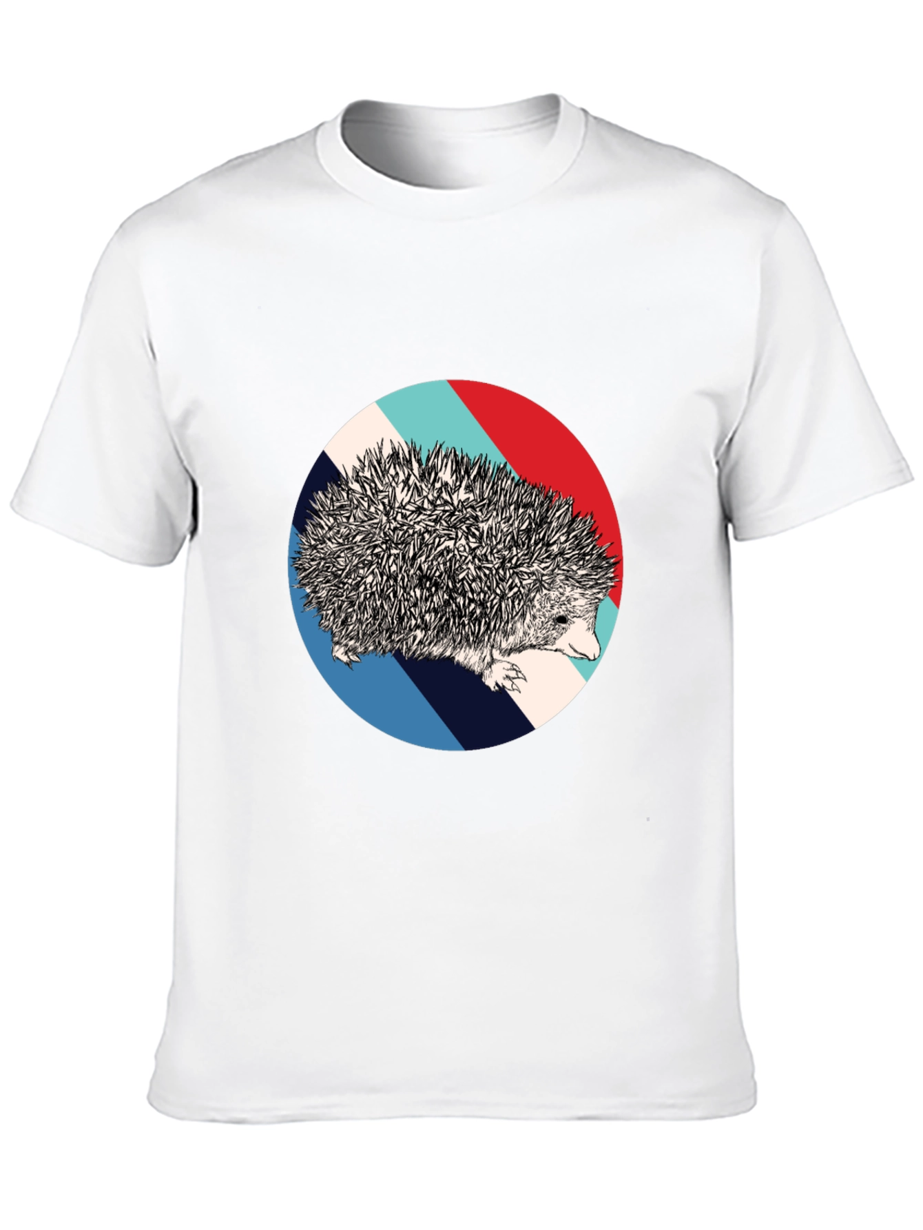 Black Hedgehog Circle Graphic Tee - Unique Design view 10