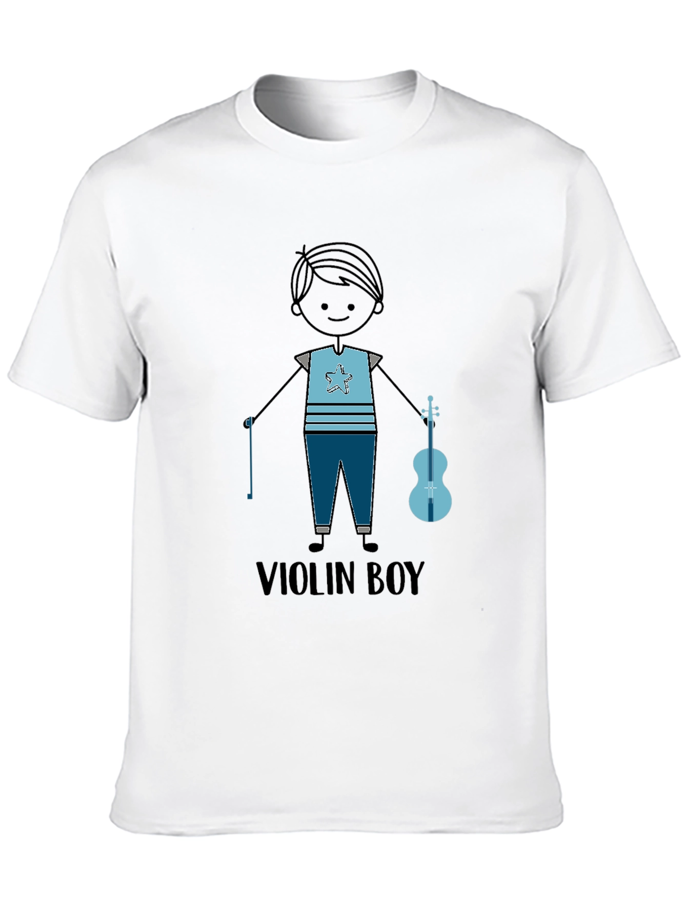 Black Violin Boy Graphic T-Shirt - Musician Tee view 10