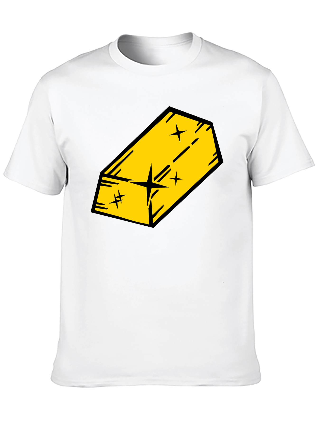 Black Gold Bar Graphic Black T-Shirt view 10