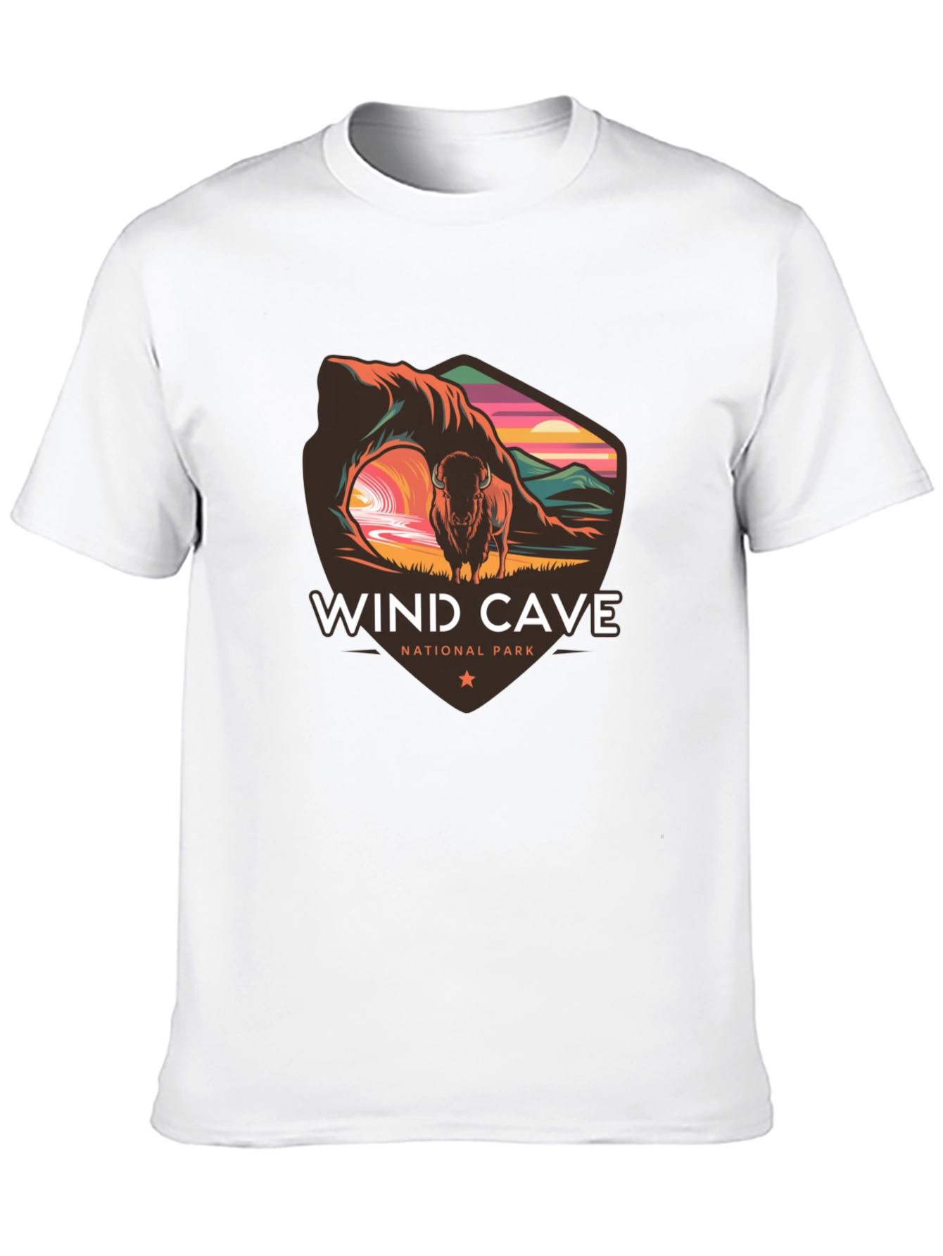 Black Wind Cave National Park Black T-Shirt view 10